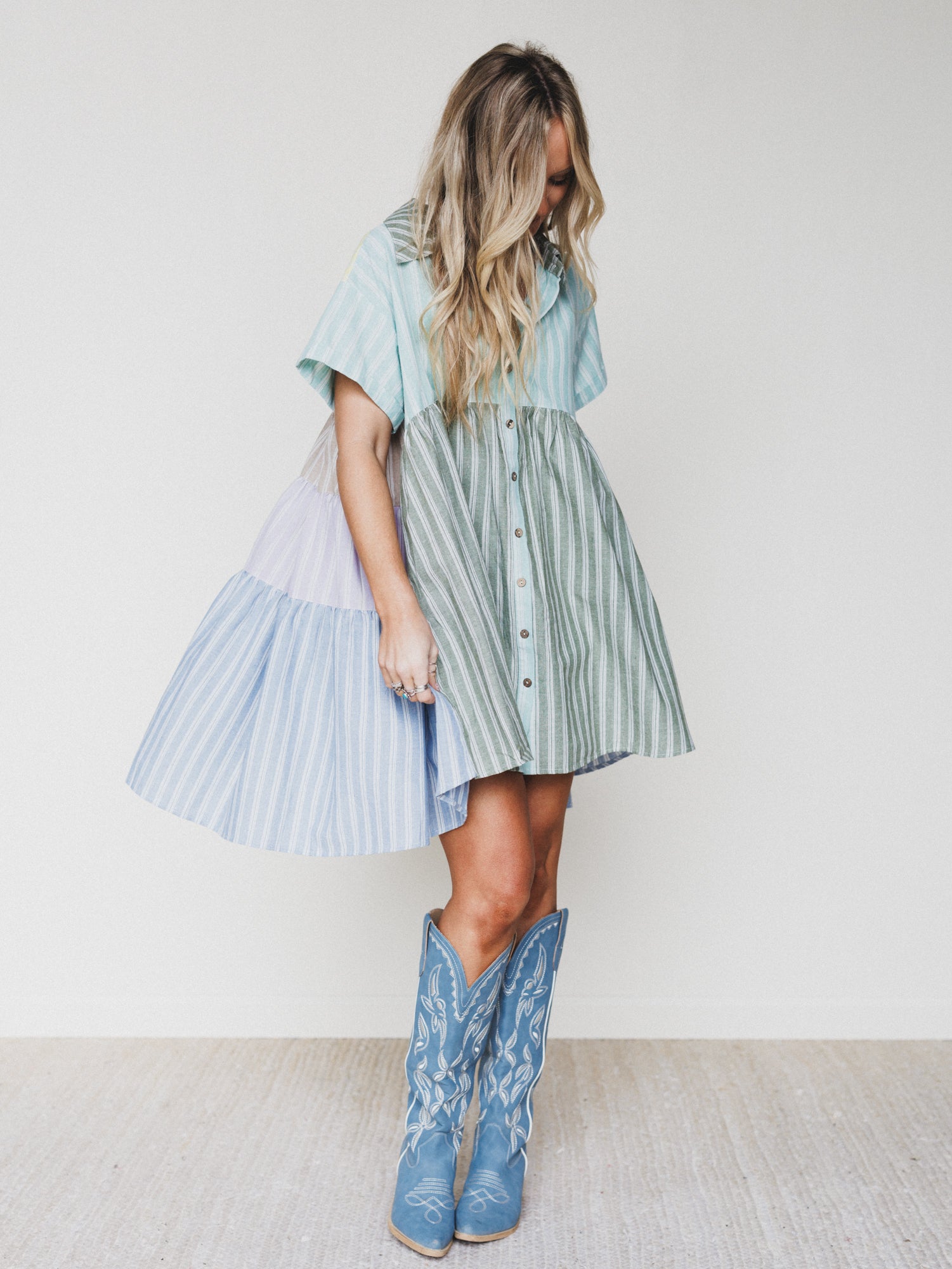 Daylight Escape Dress - Mint Combo
