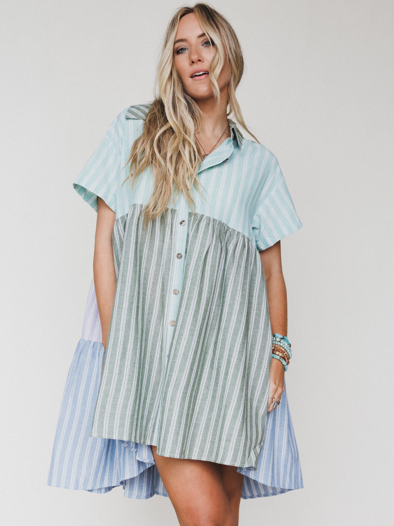 Daylight Escape Dress - Mint Combo