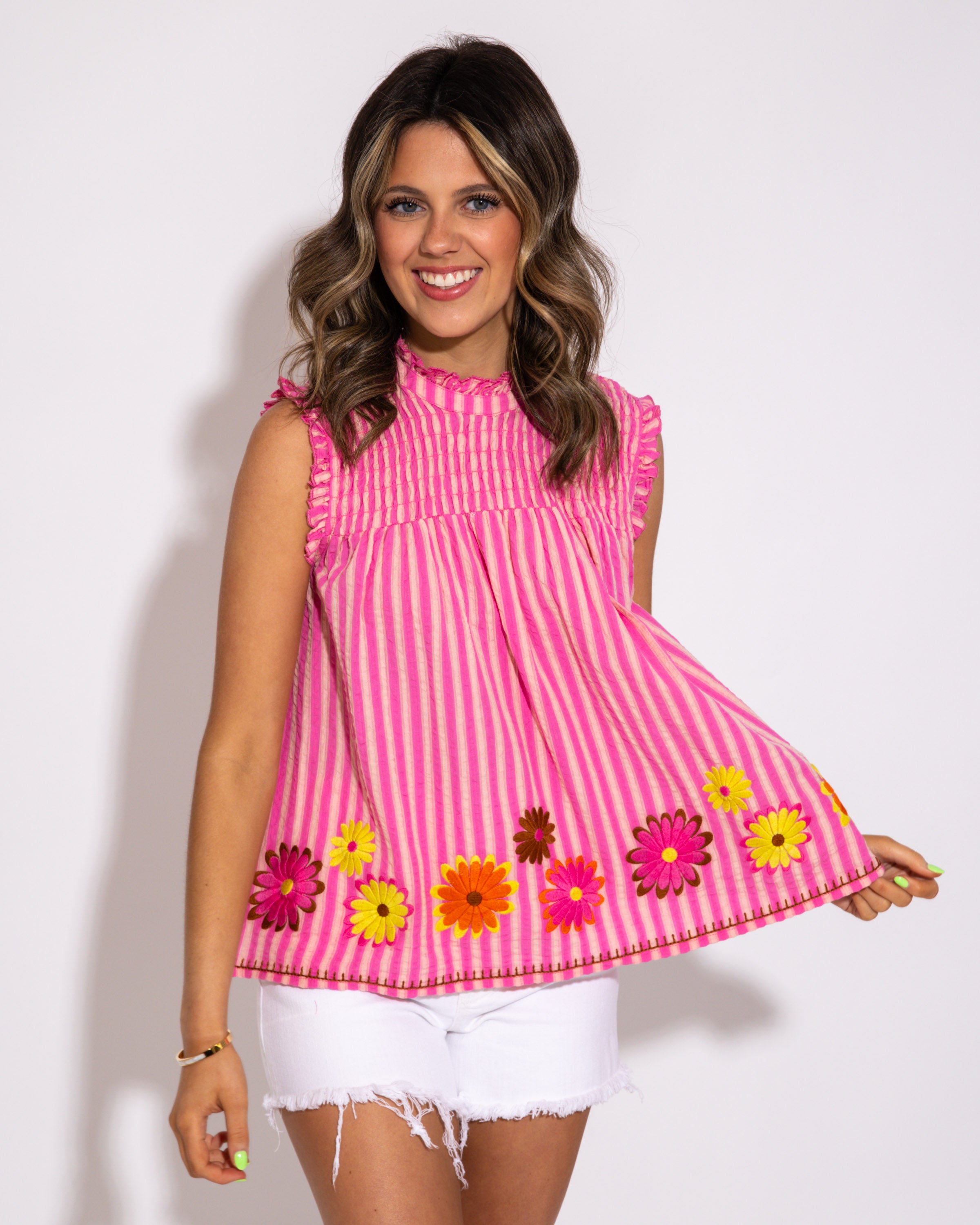 Ivy Jane | Candy Striped Daisy Top