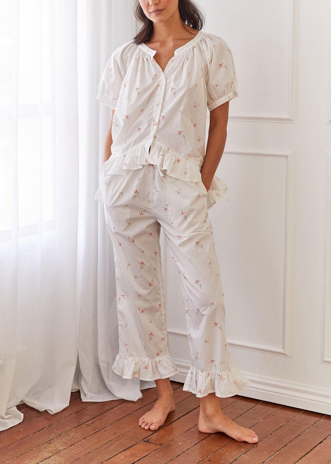 Ruffled loose-fitting set