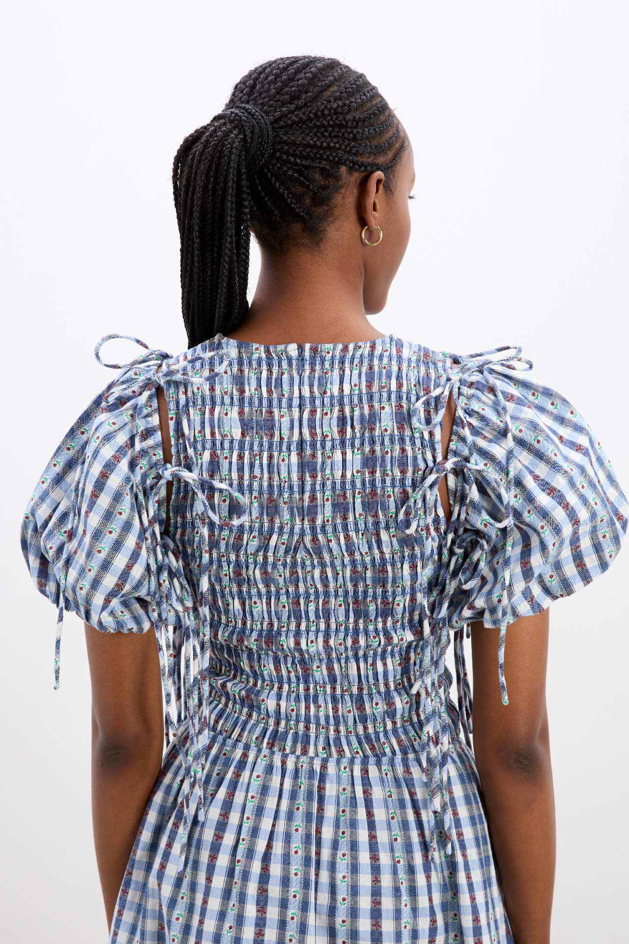 becca mini dress - blue margot gingham