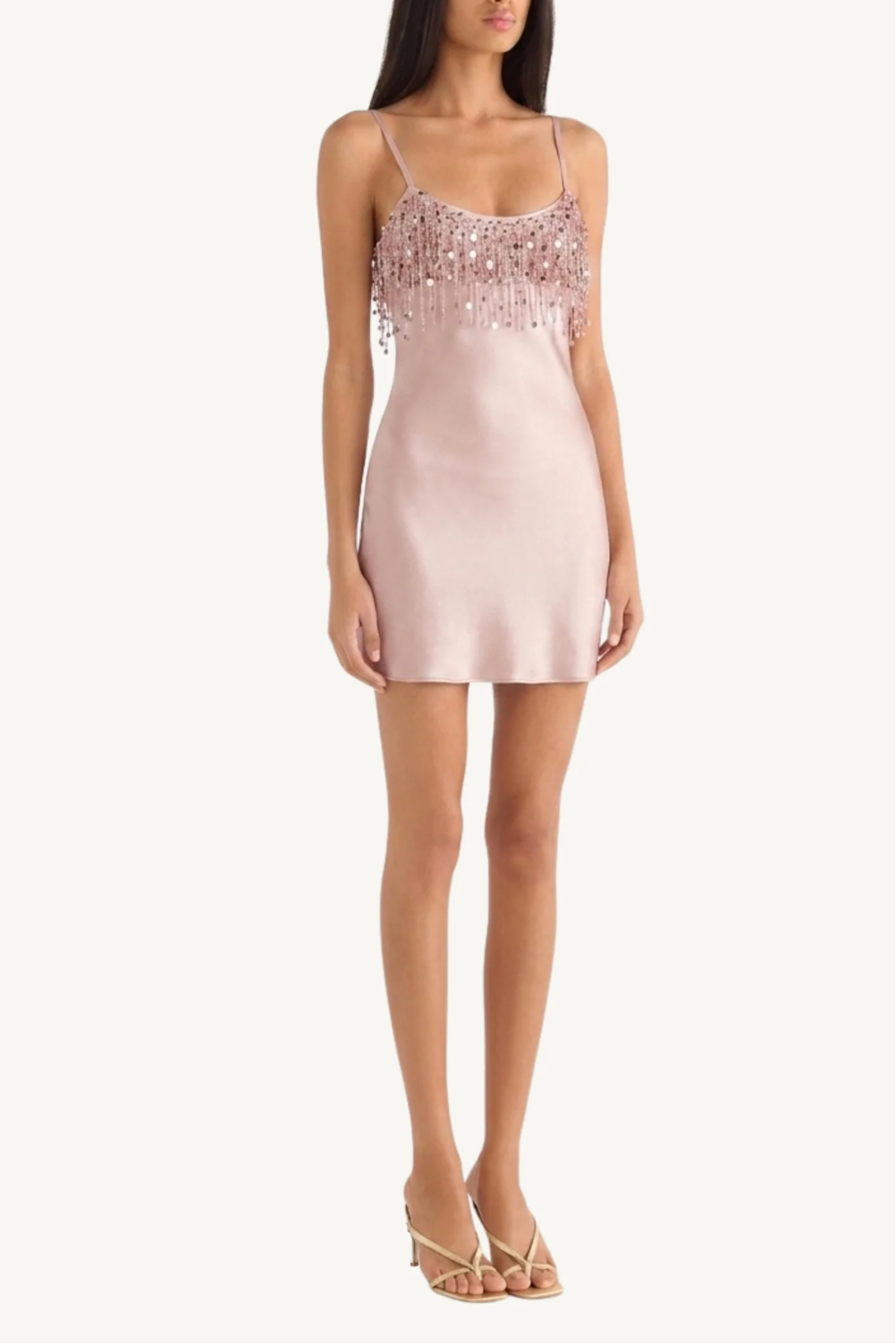  HAND BEADED MINI DRESS