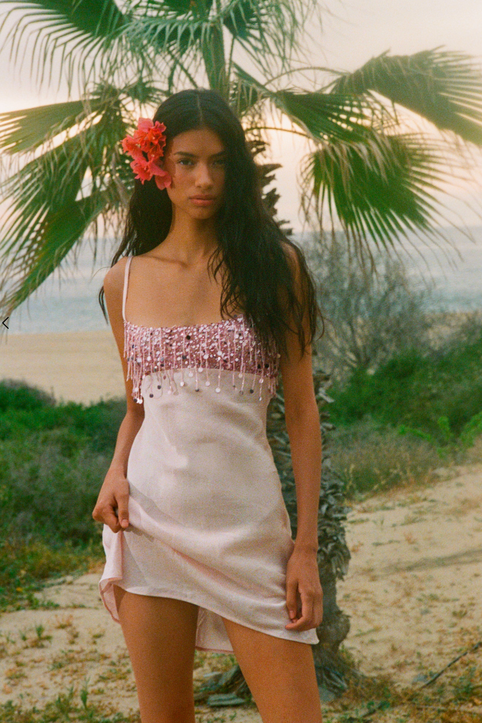  HAND BEADED MINI DRESS