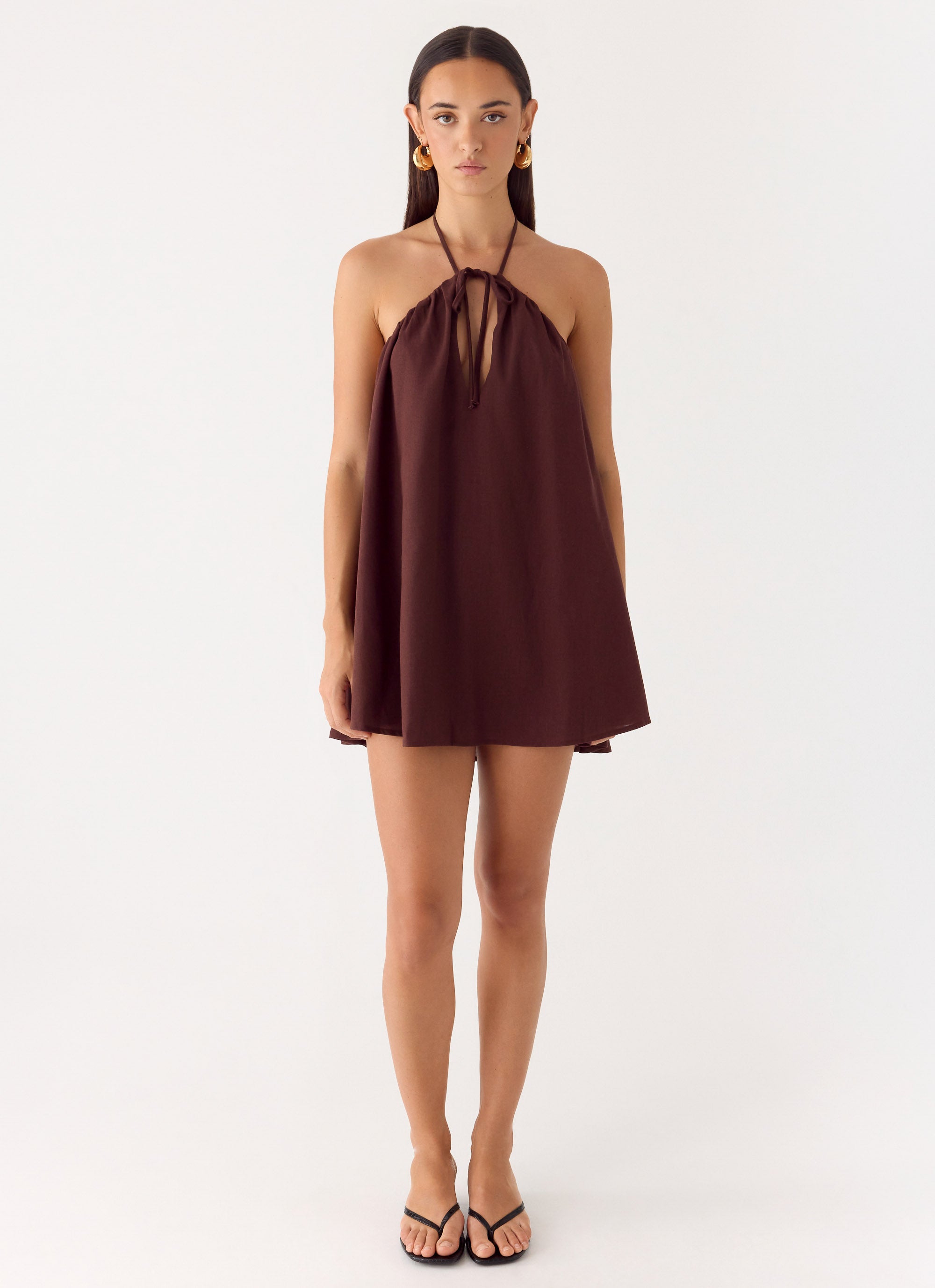 Soft Breeze Linen Mini Dress 