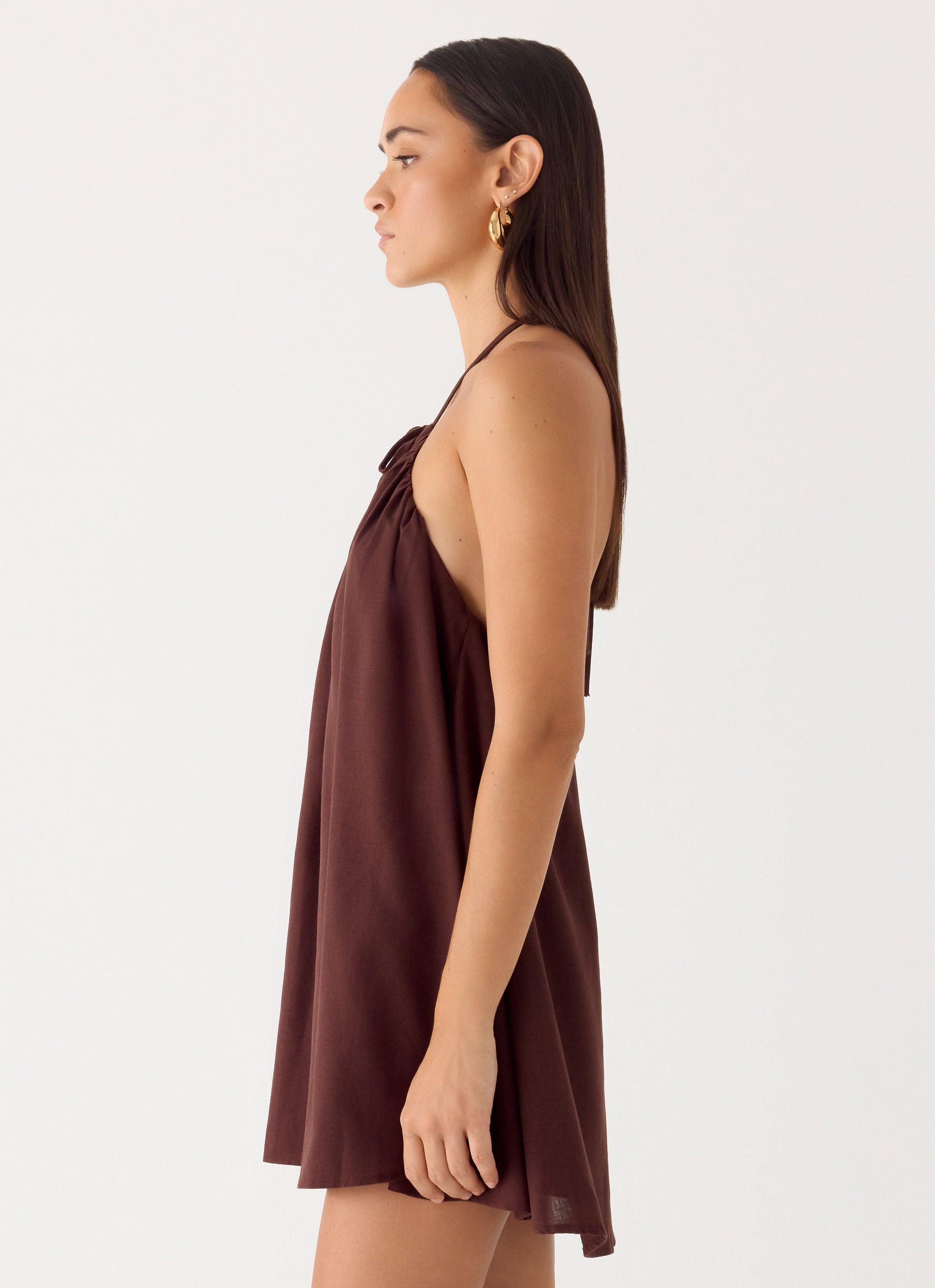Soft Breeze Linen Mini Dress 
