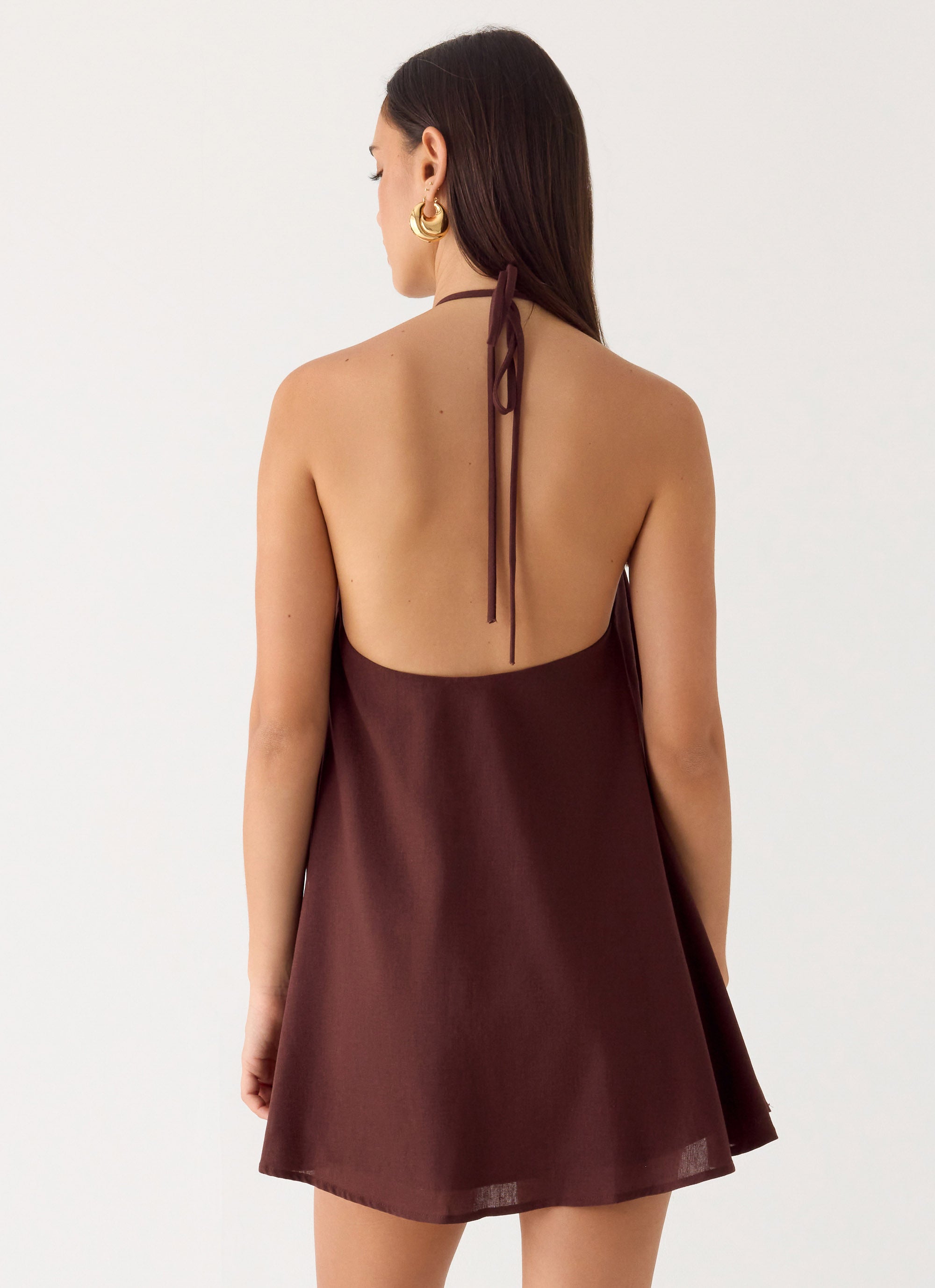 Soft Breeze Linen Mini Dress 