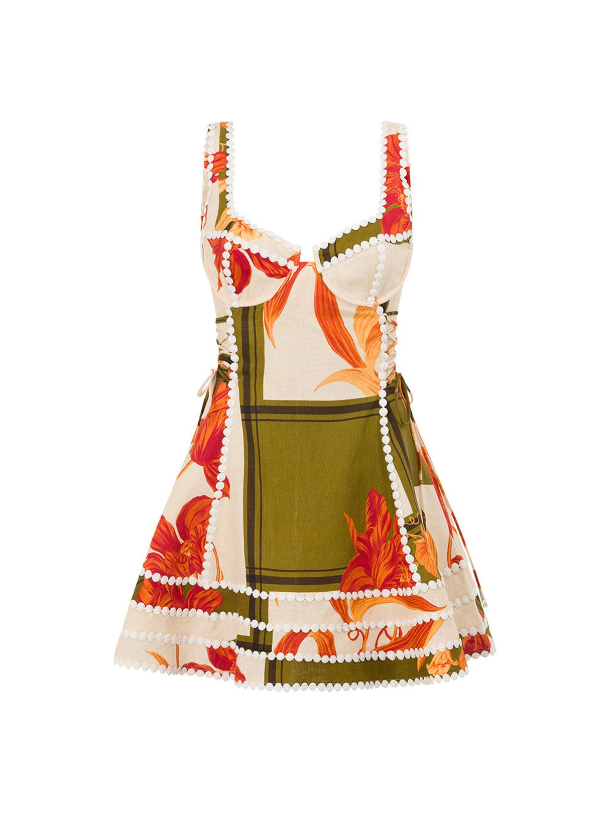 SWEETHEART LACE UP MINI DRESS