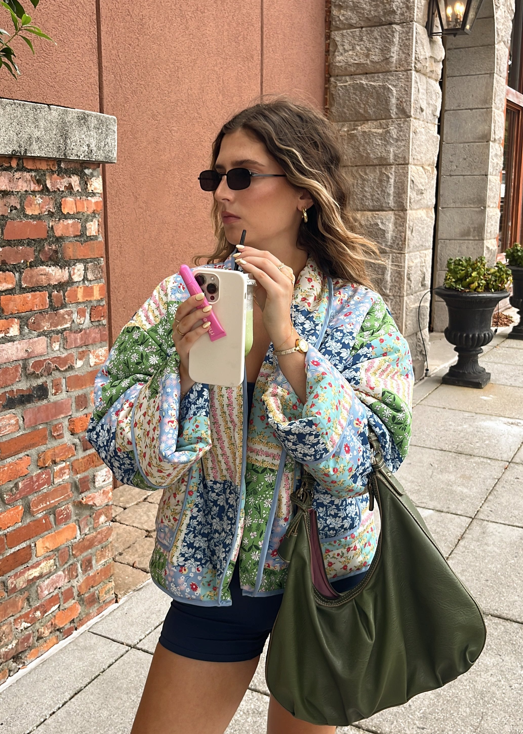 'Eloise' Patchwork Puffer Jacket