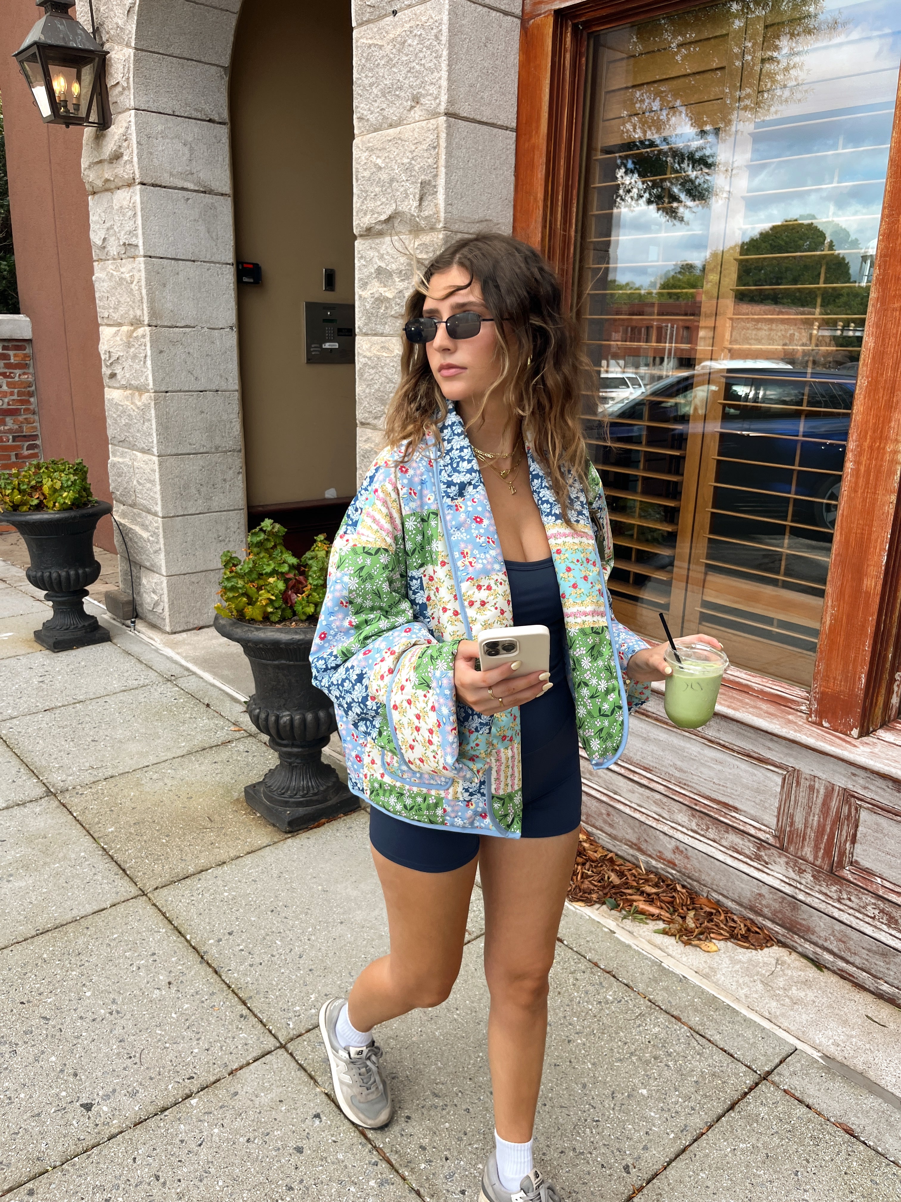 'Eloise' Patchwork Puffer Jacket
