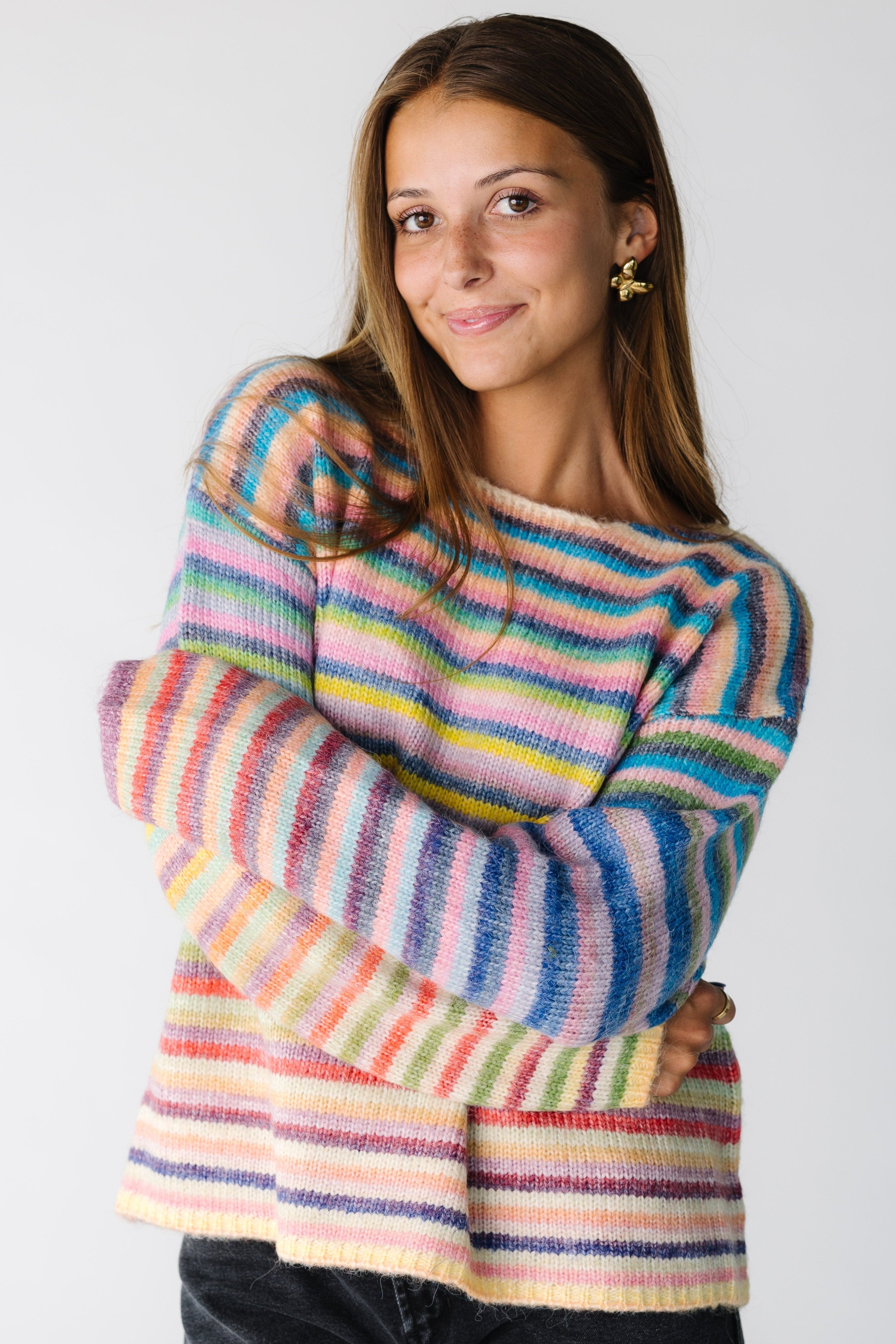 Dream On Striped Pullover Sweater  (Each piece may vary by color)