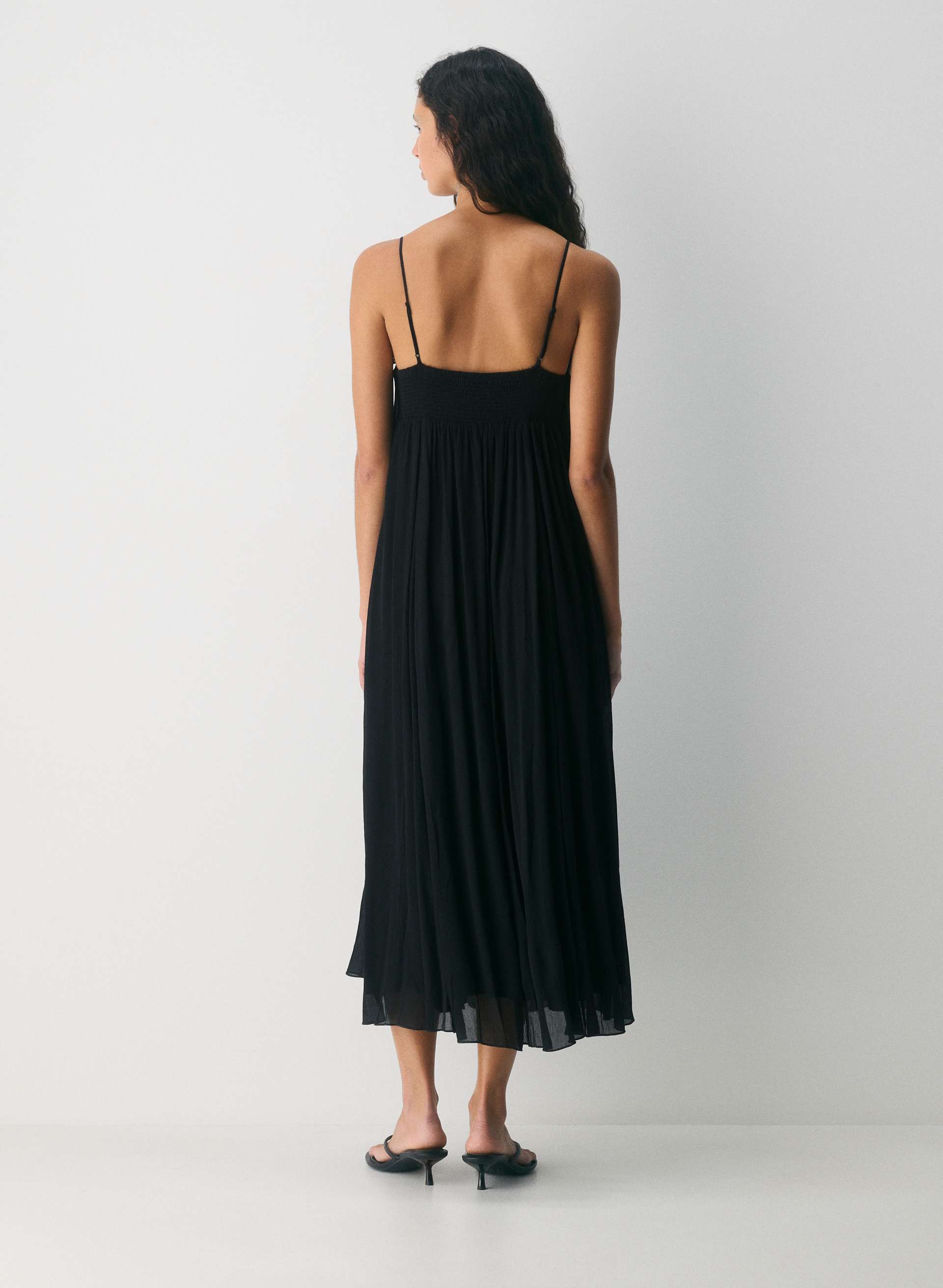 Chiffon sweetheart maxi dress