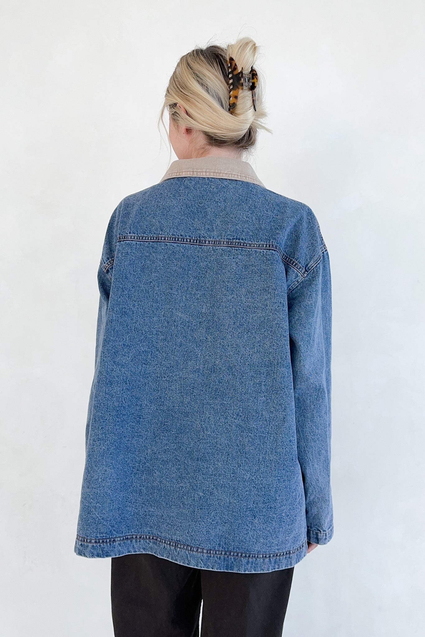 Andie Studded Denim Barn Jacket