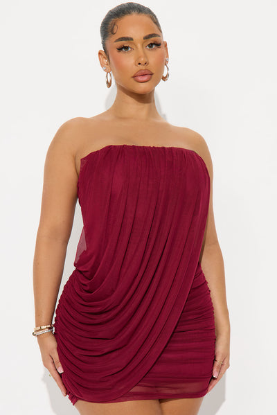 Novelle Strapless Ruched Mini Dress - Blush