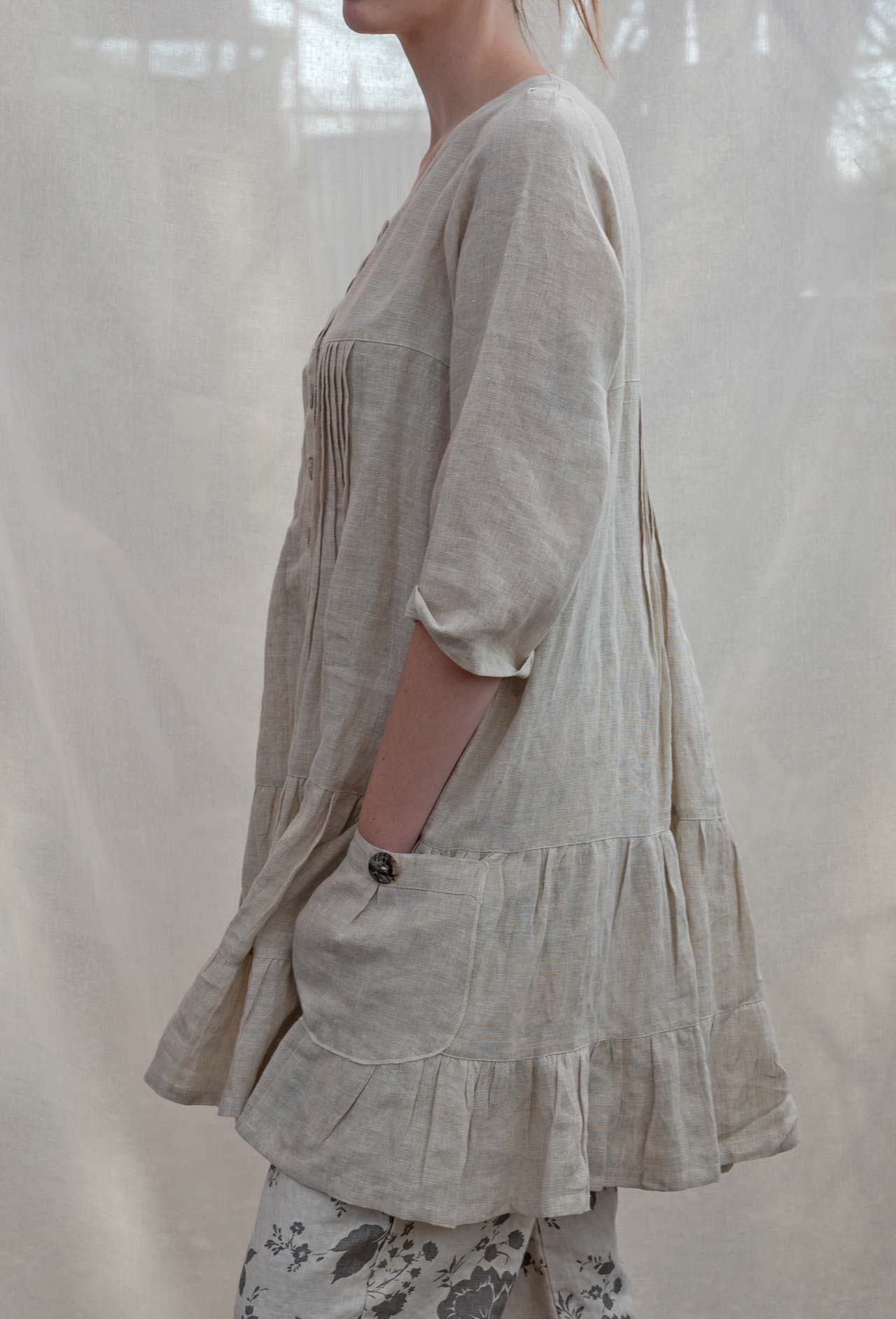 Tuck Top Linen By Grace