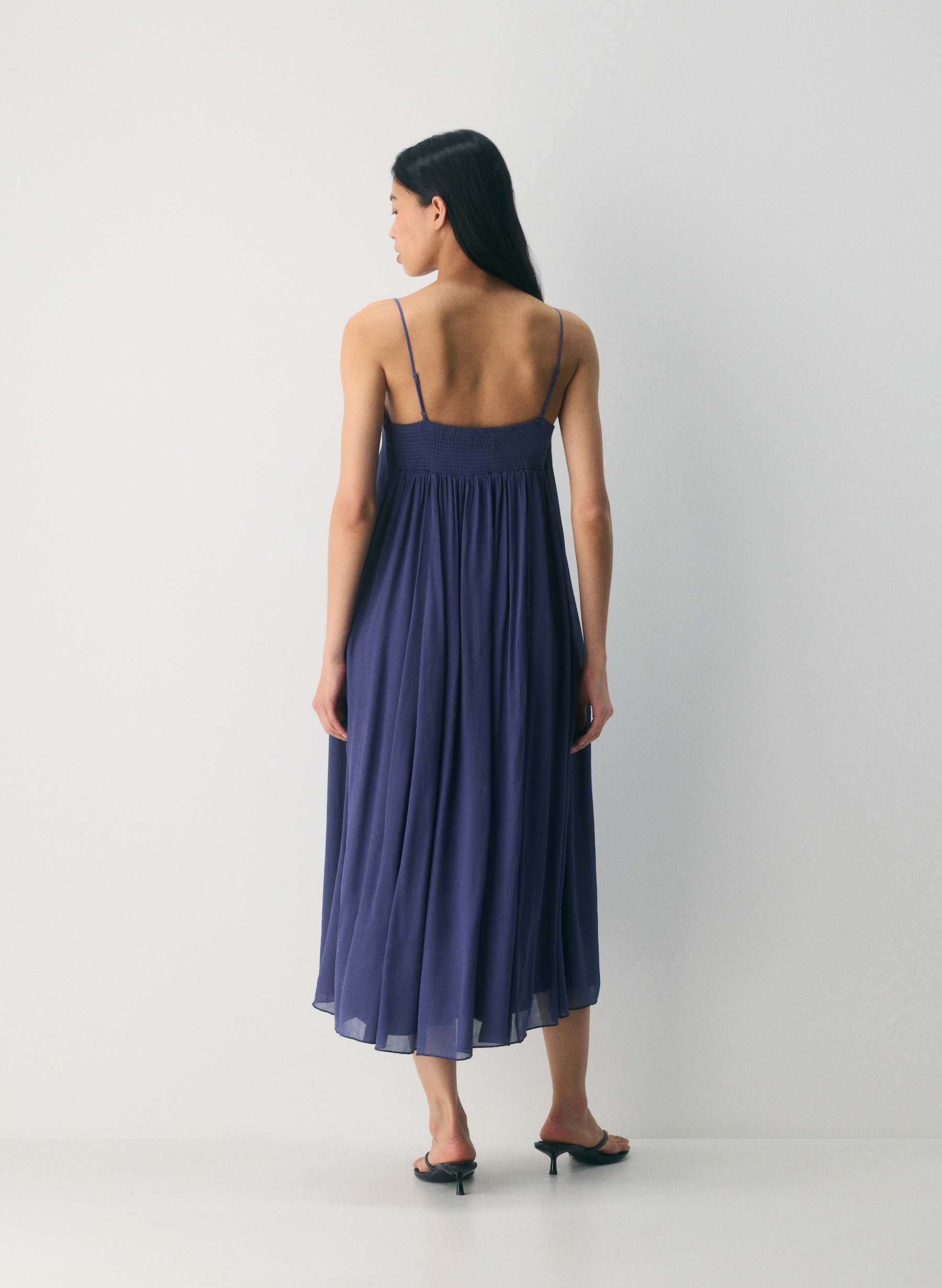 Chiffon sweetheart maxi dress