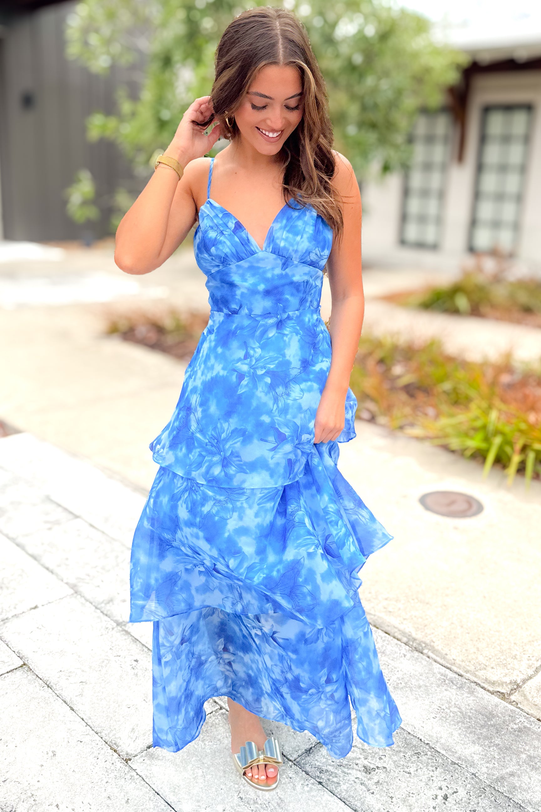 Spring Romance Floral Tiered Maxi Dress