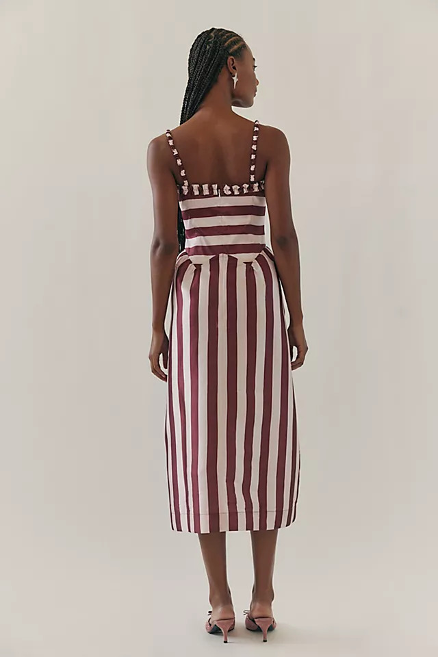 Damson Madder Rachel Ruffle Midi Dress