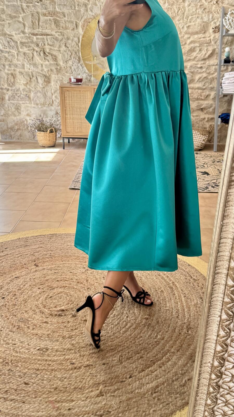 Ines maxi dress Petrol green