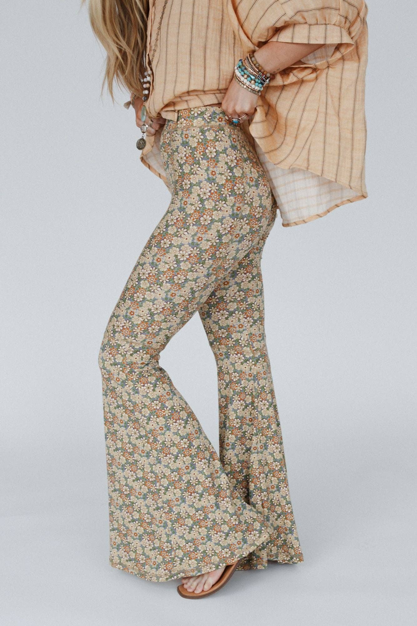 Dreaming in Flowers Flare Pants
