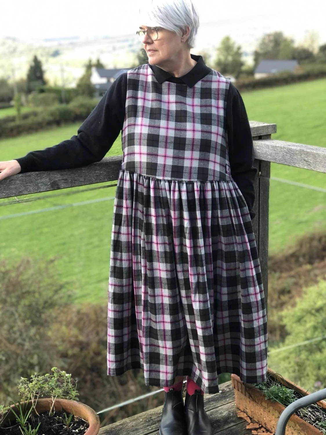 Clara Pinafore Dresses in Brushed Cotton