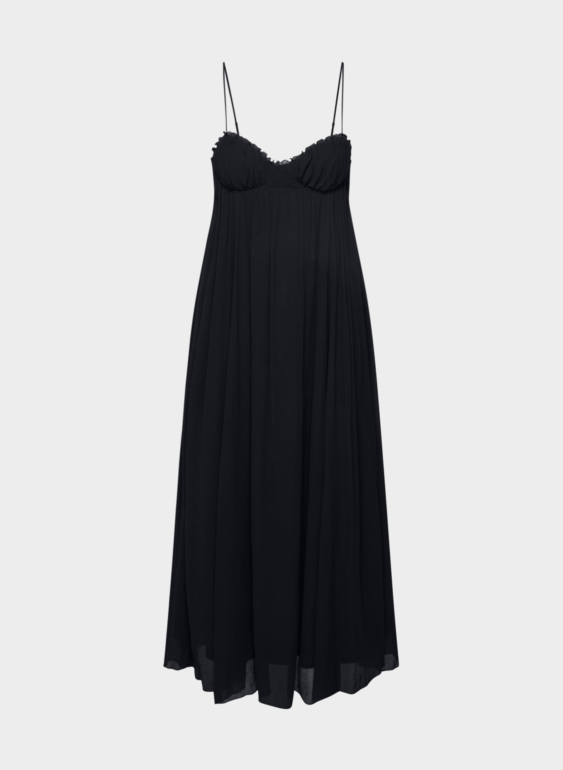 Chiffon sweetheart maxi dress