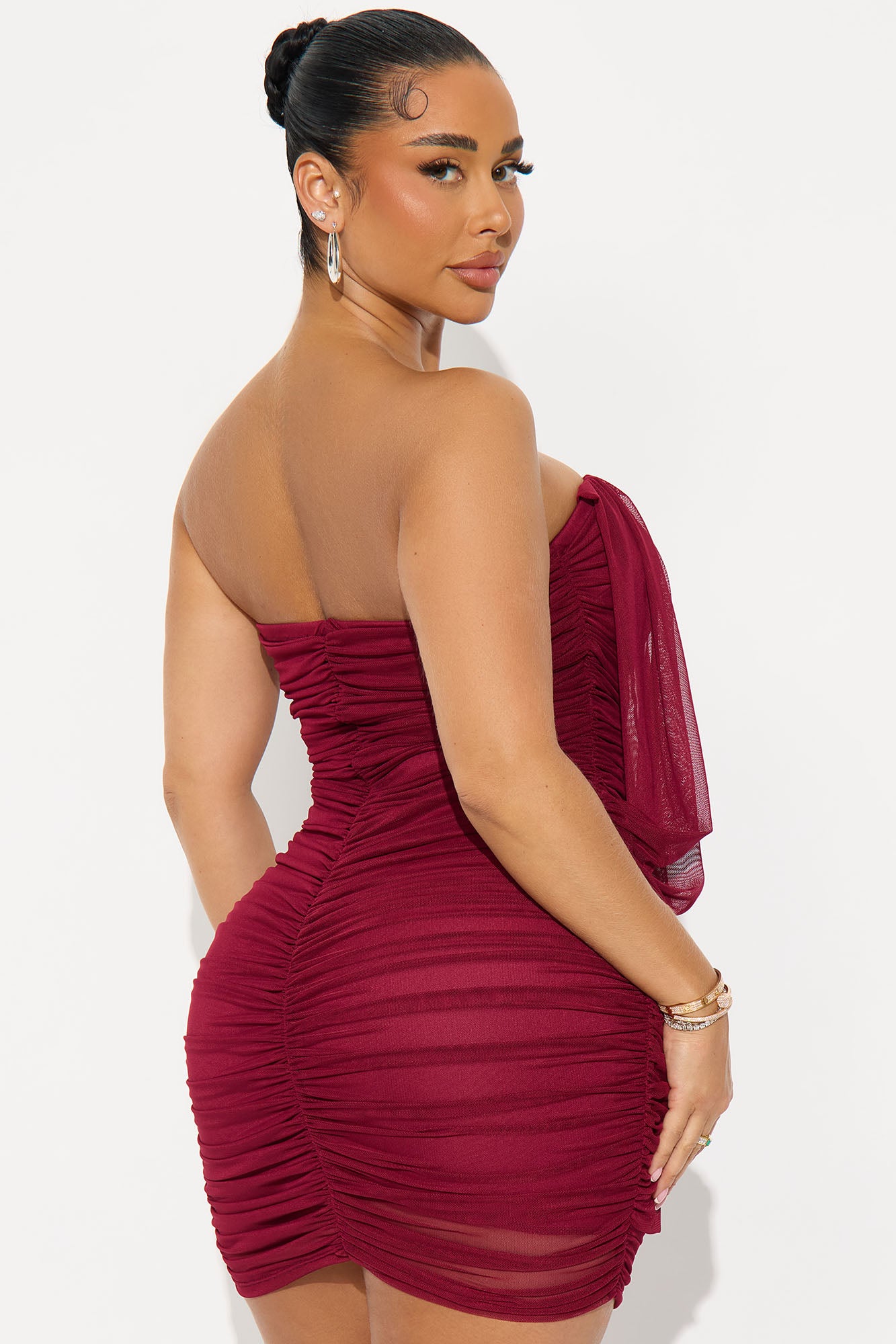 Novelle Strapless Ruched Mini Dress - Blush