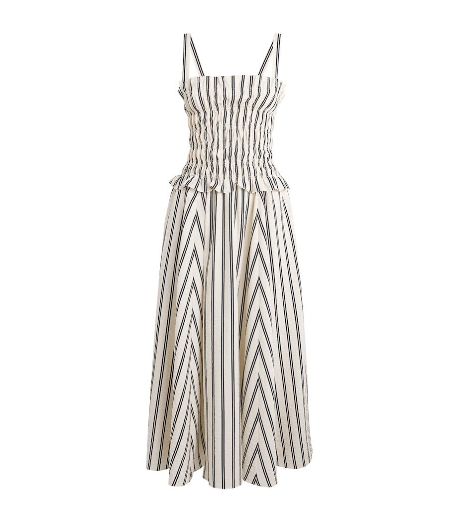 Silk-Blend A-Line Midi Dress