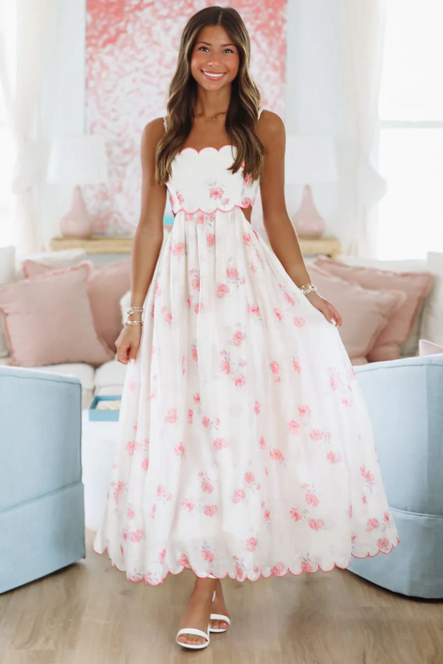 Celebratory Moment Midi Dress - Pink