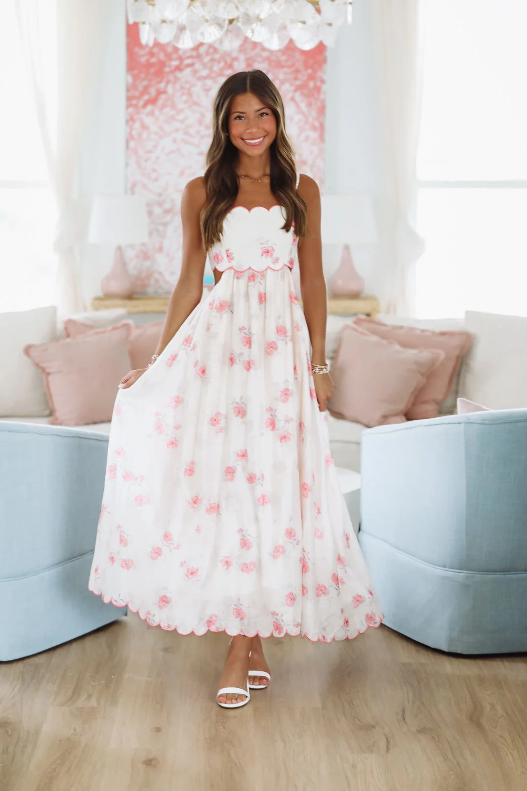 Celebratory Moment Midi Dress - Pink