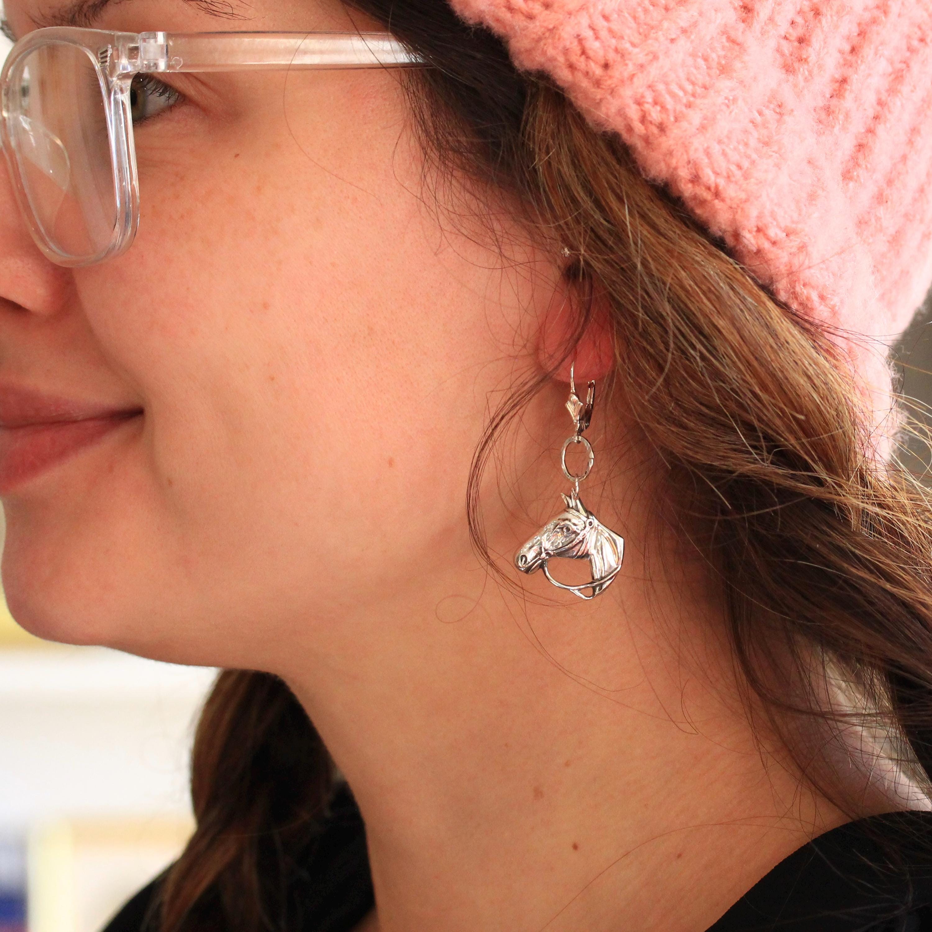 Vintage Horse Earrings 