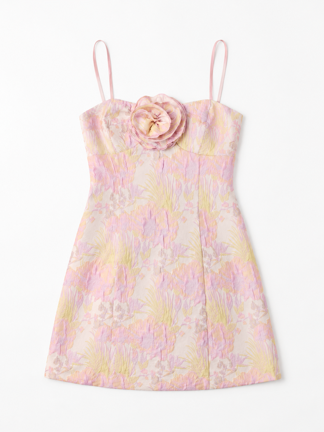 Rosette Jacquard Minidress
