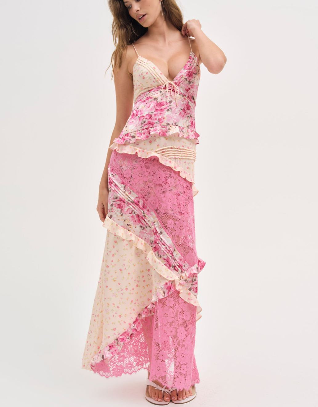 Fleur de Rêve Ruffle Maxi Dress