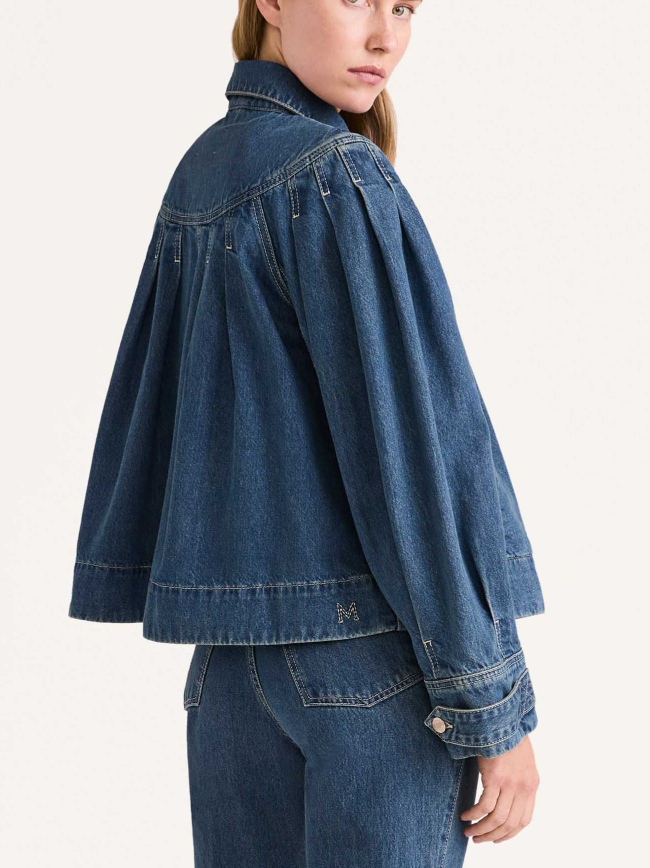 Easton Denim Jacket in Mid-Blue Wash