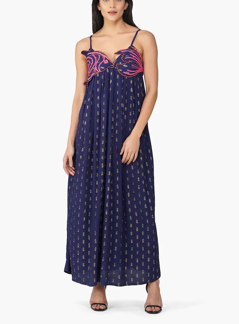 Bowfin Fish Embellished Lurex Dress