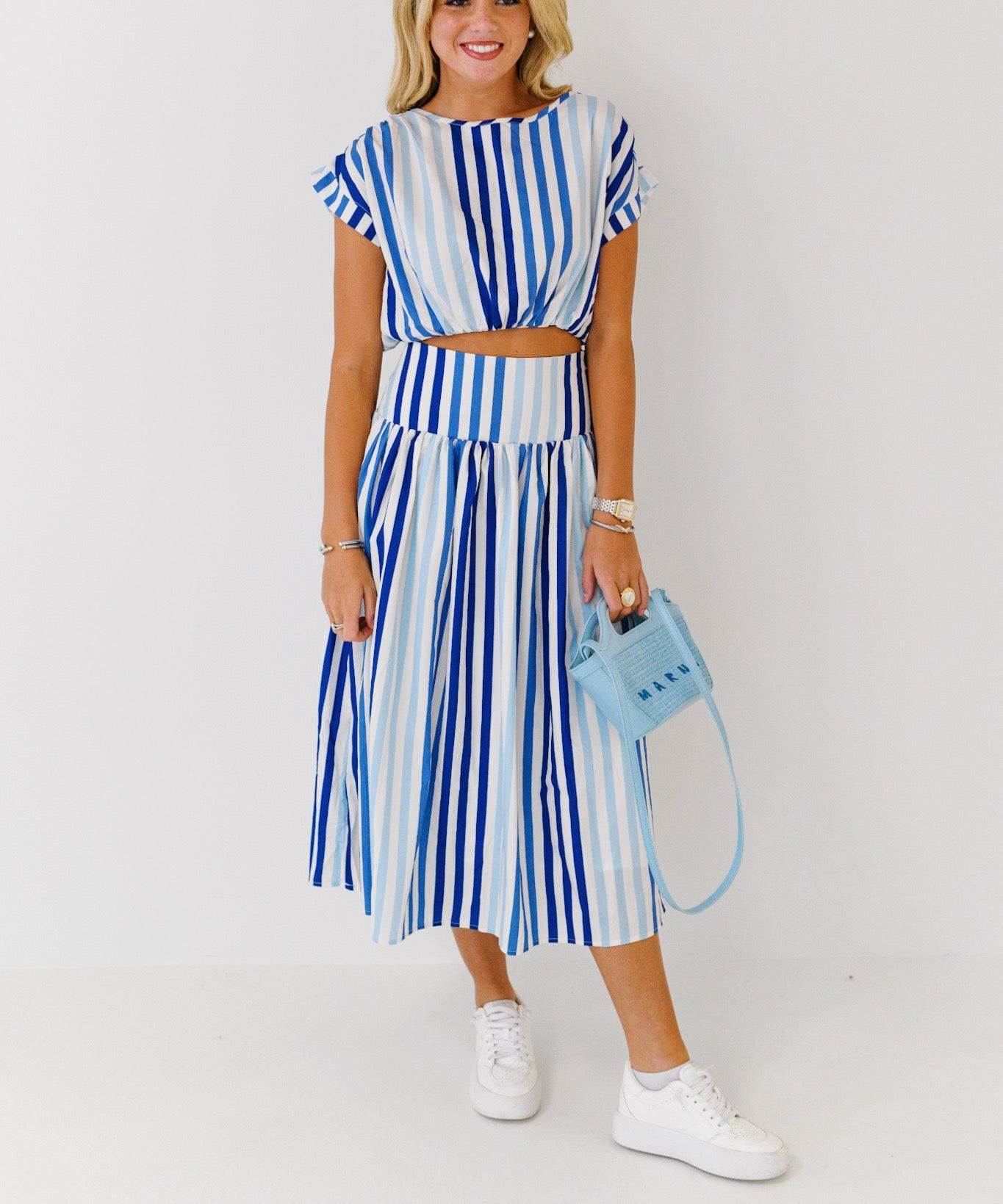 Peyton Striped Set - Blue