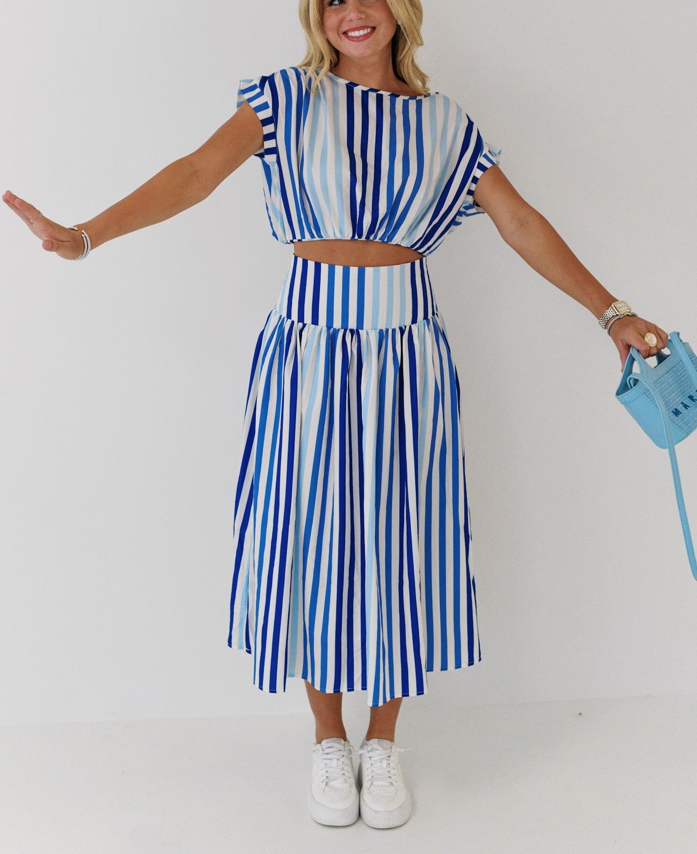 Peyton Striped Set - Blue