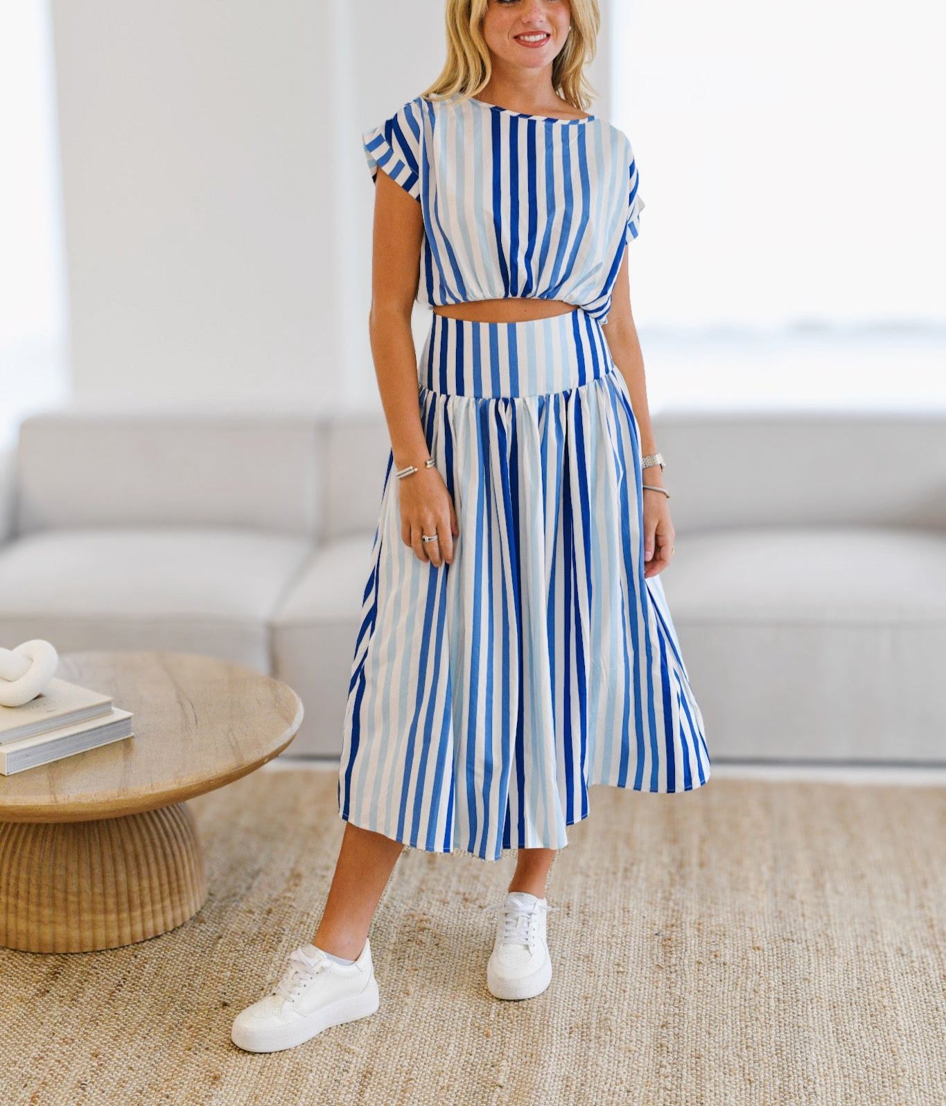 Peyton Striped Set - Blue