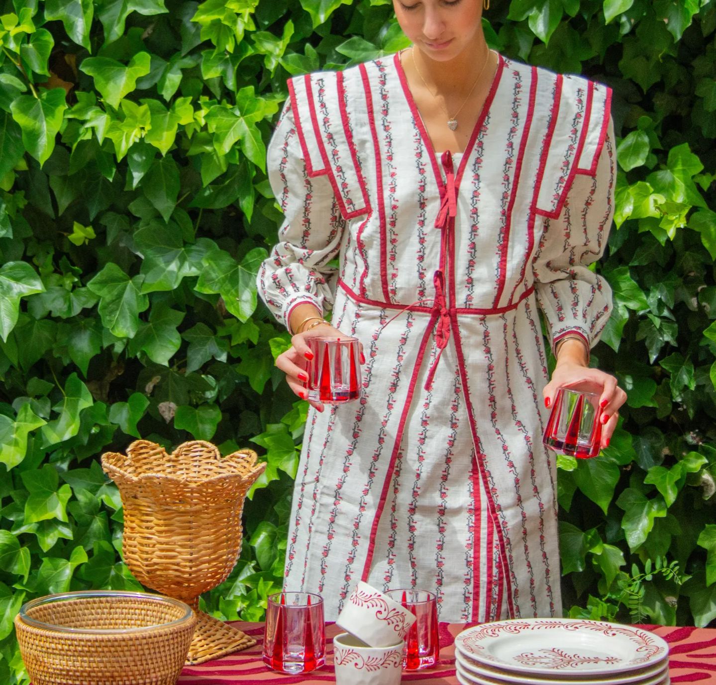 CASTILLO DRESS (burgundy)