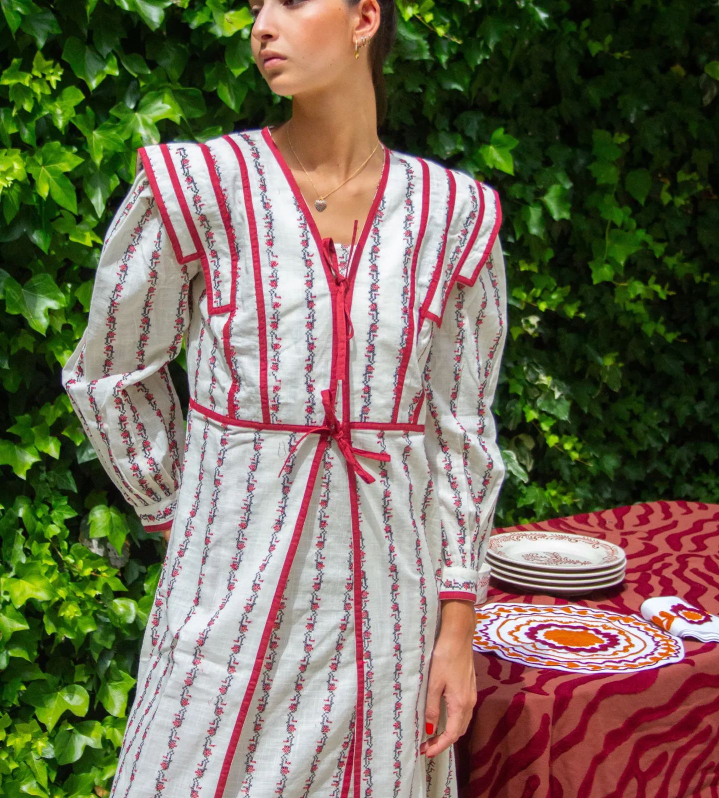 CASTILLO DRESS (burgundy)