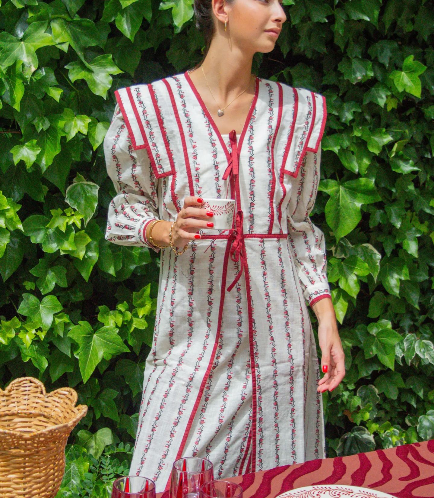 CASTILLO DRESS (burgundy)