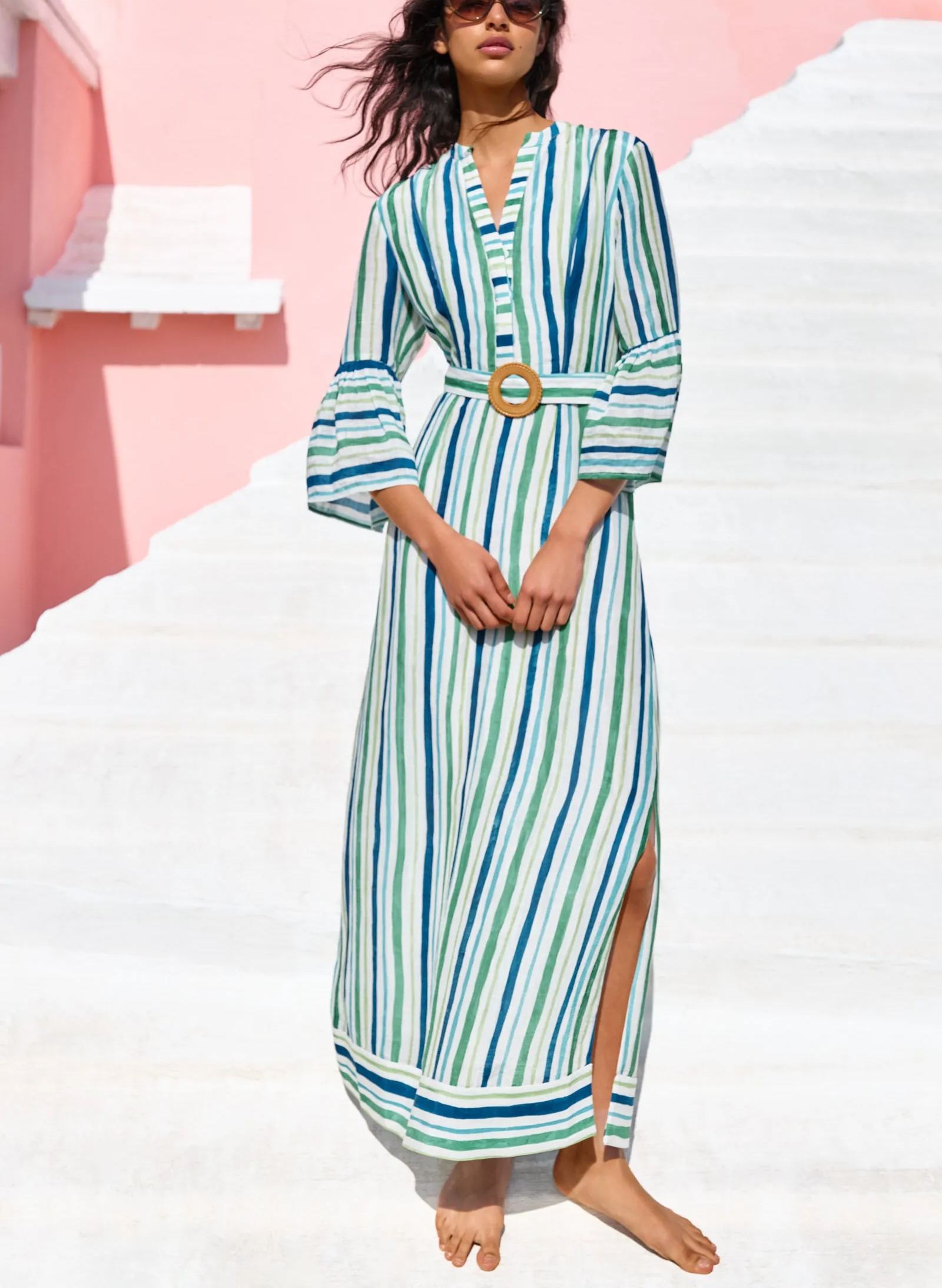 FRANCIE BELL SLEEVE SHEATH DRESS