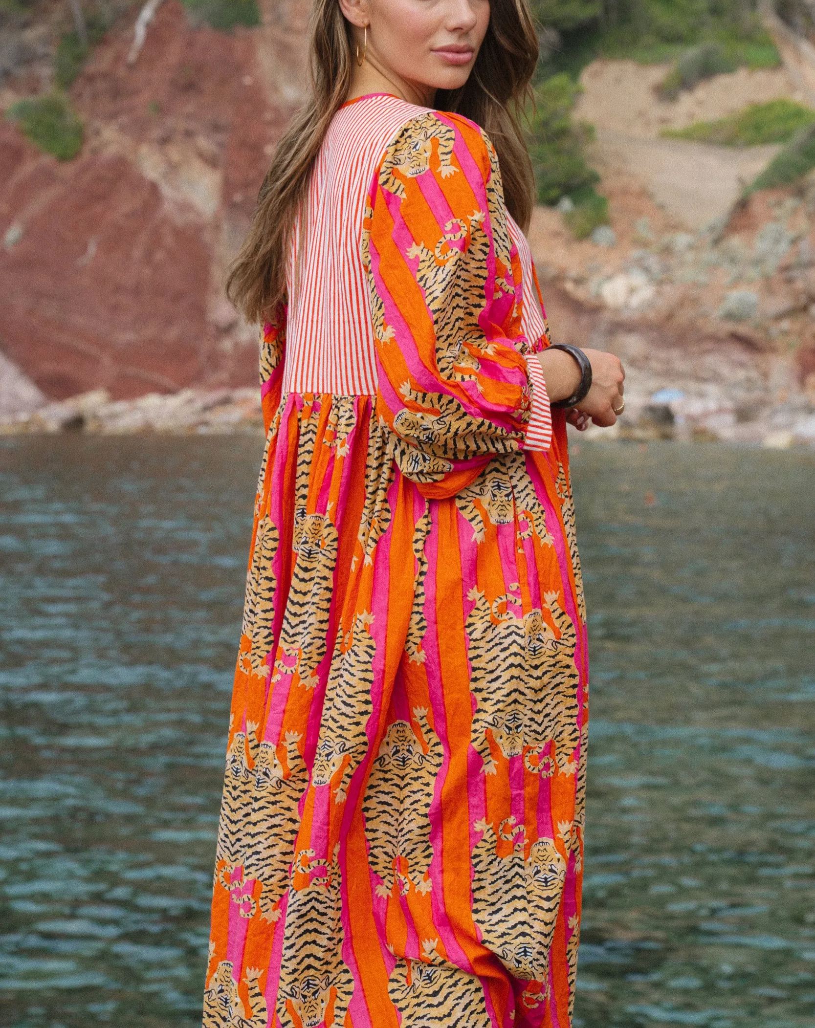 Tara Midi Dress Red Tigeress