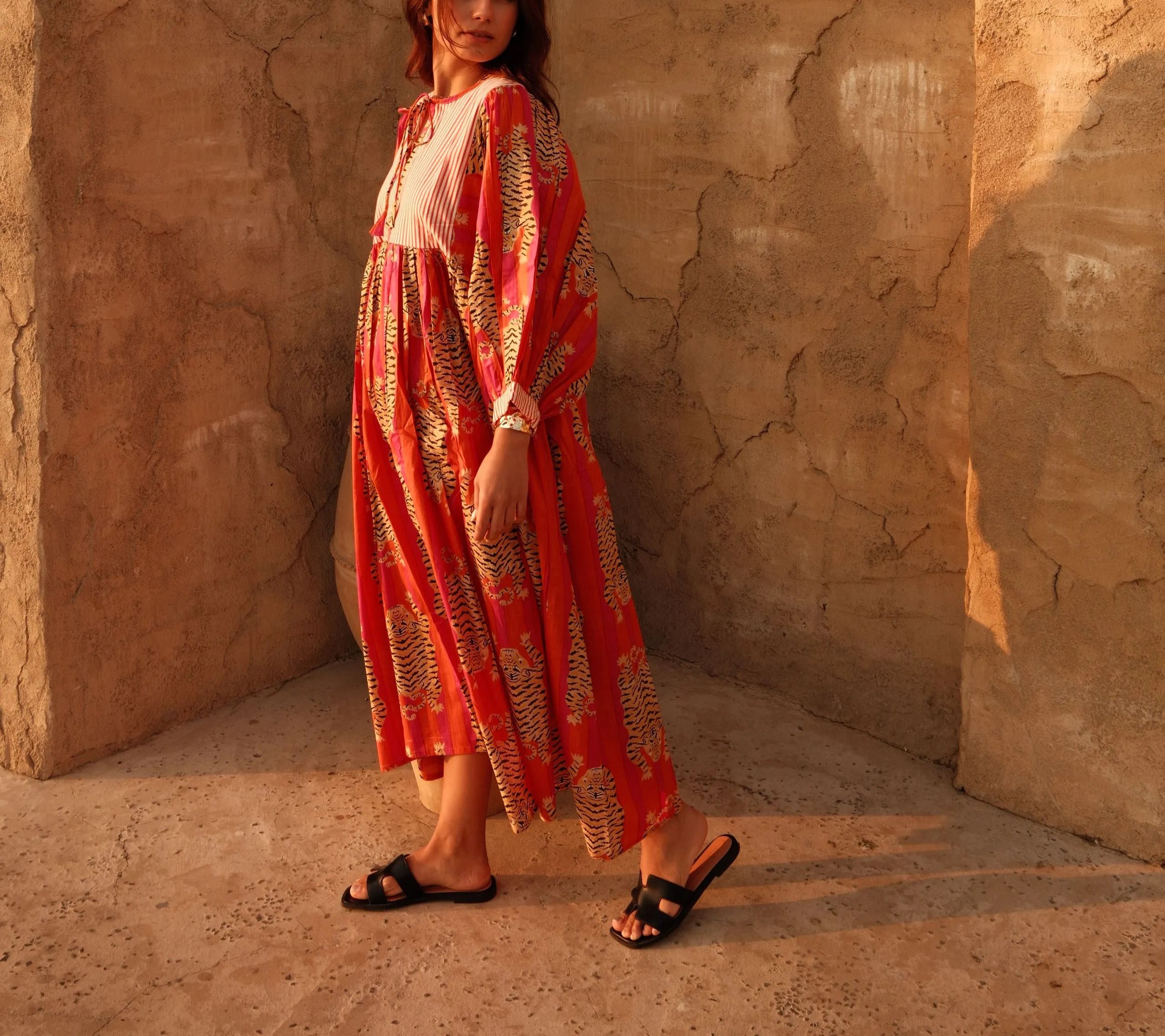 Tara Midi Dress Red Tigeress