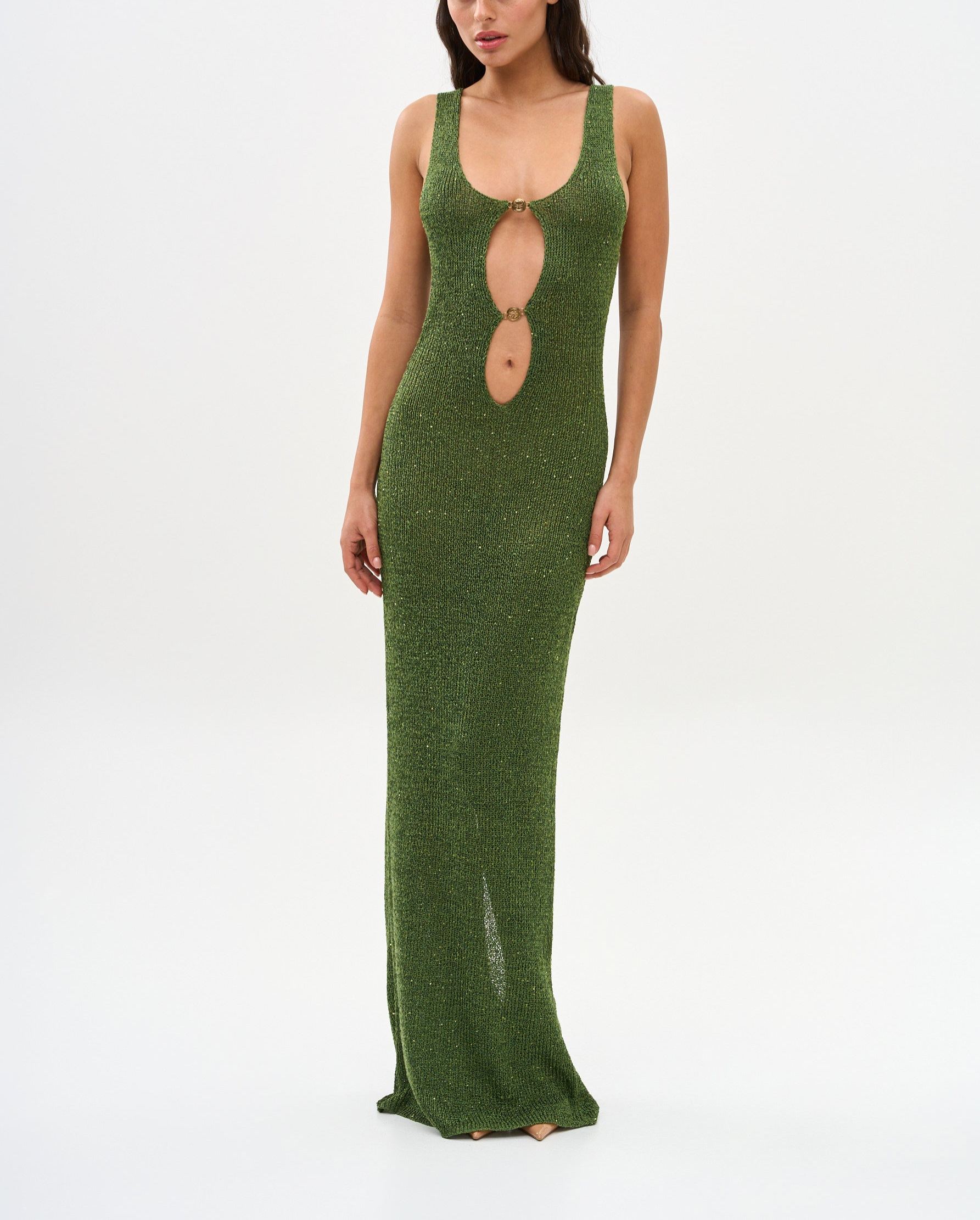 SHEILA GLITTER JUNGLE GREEN - DRESS