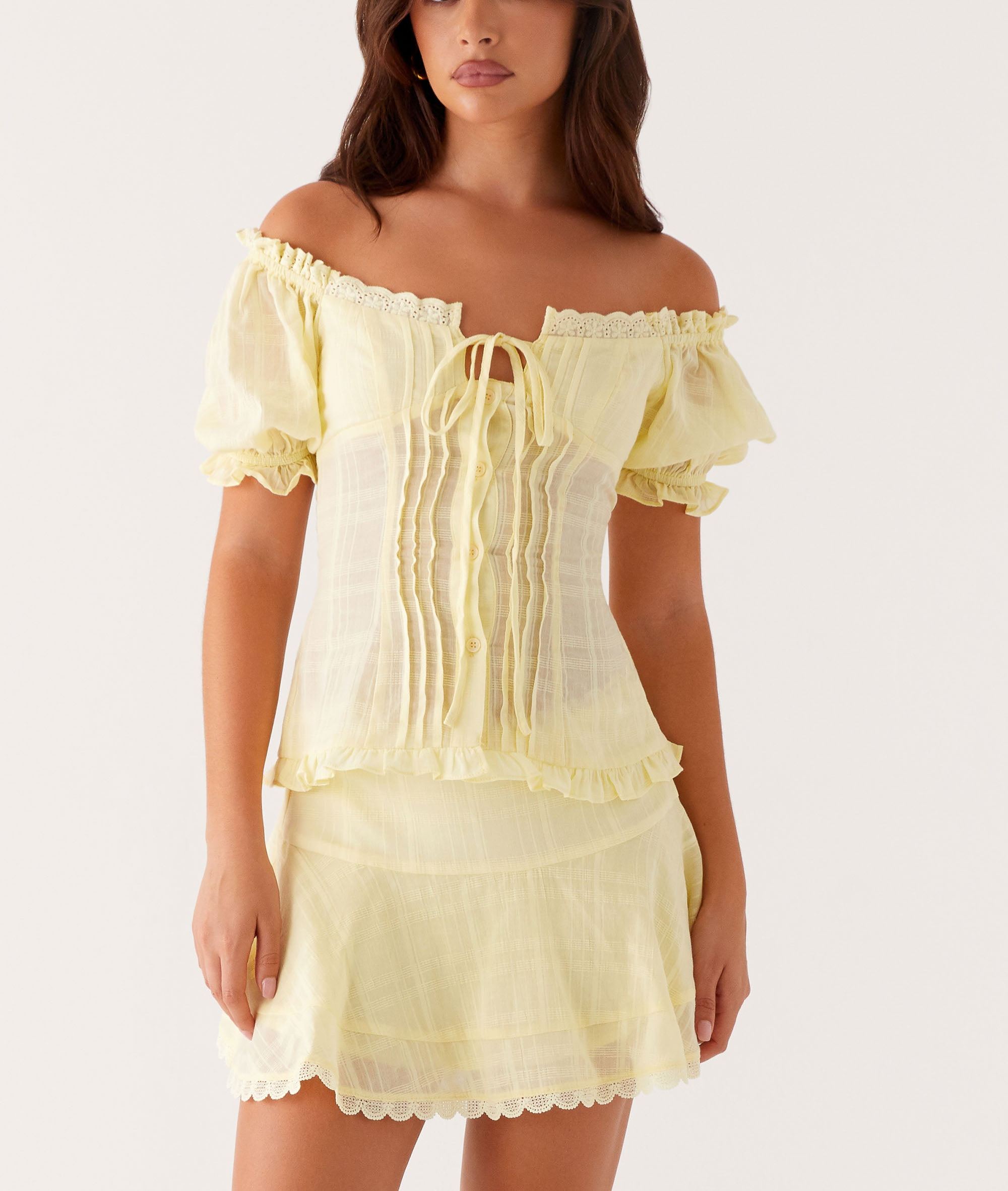 Hundred Percent Mini Skirt - Yellow