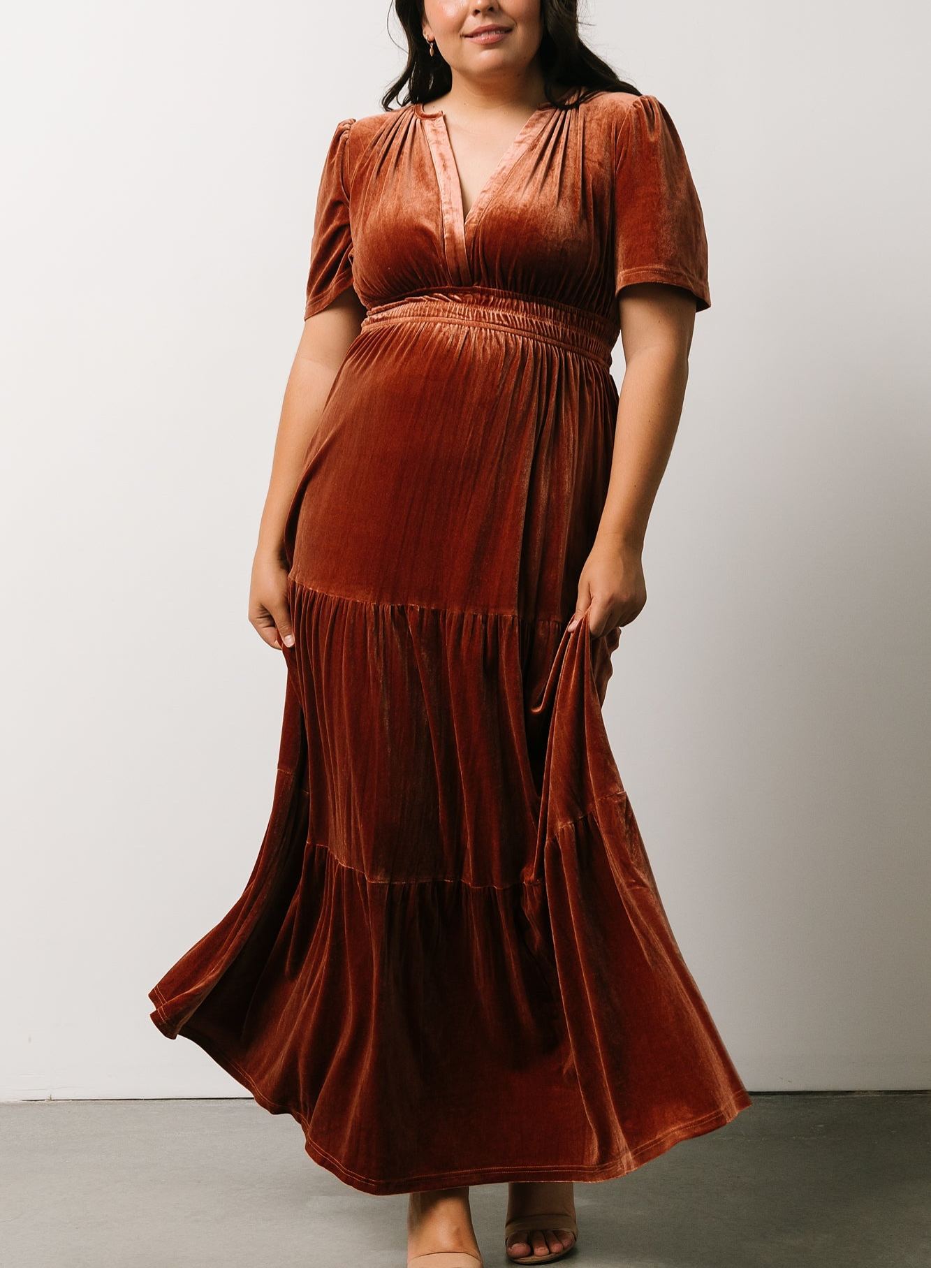 Artemis Velvet Maxi Dress | Dark Spice