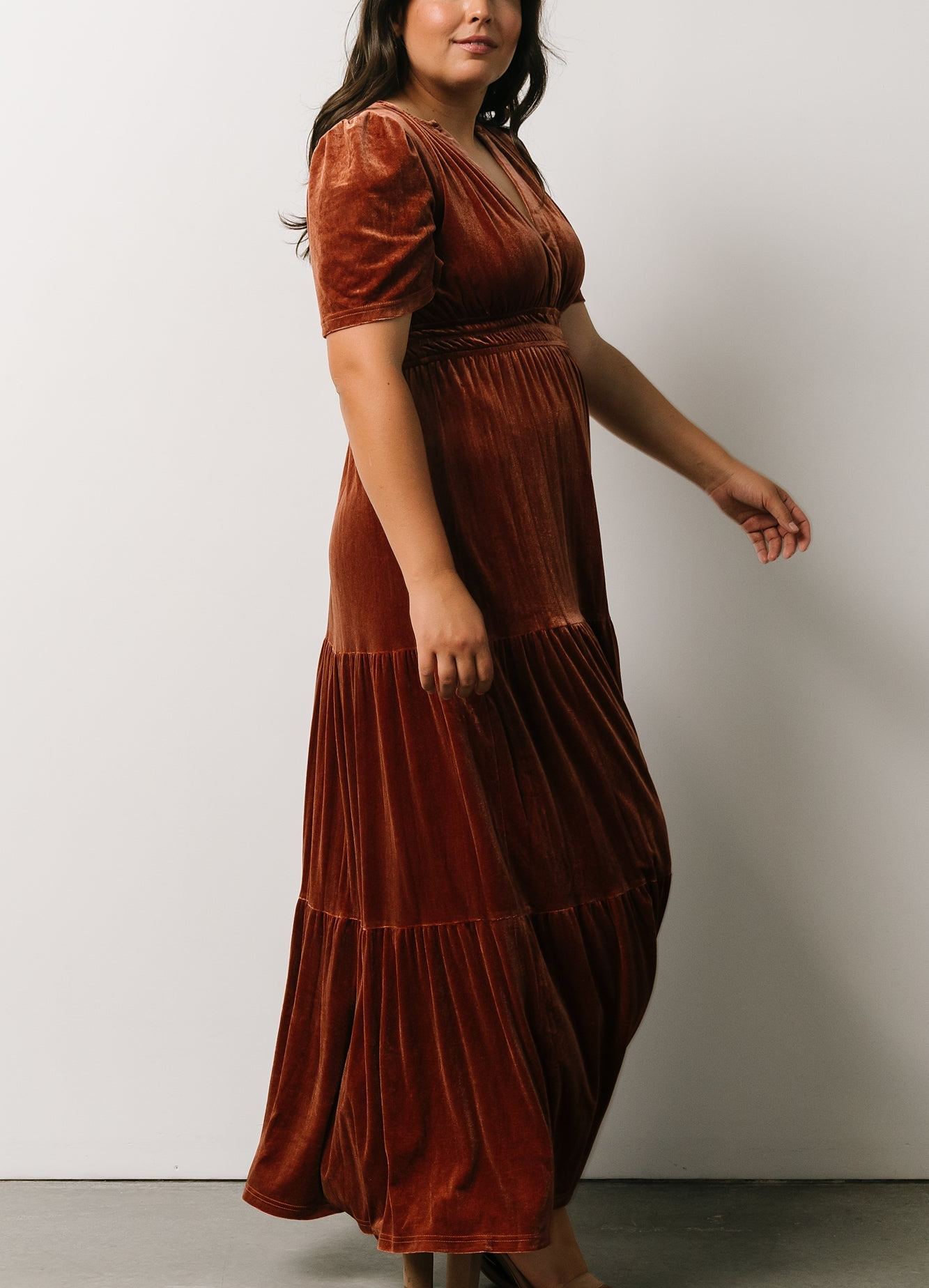 Artemis Velvet Maxi Dress | Dark Spice