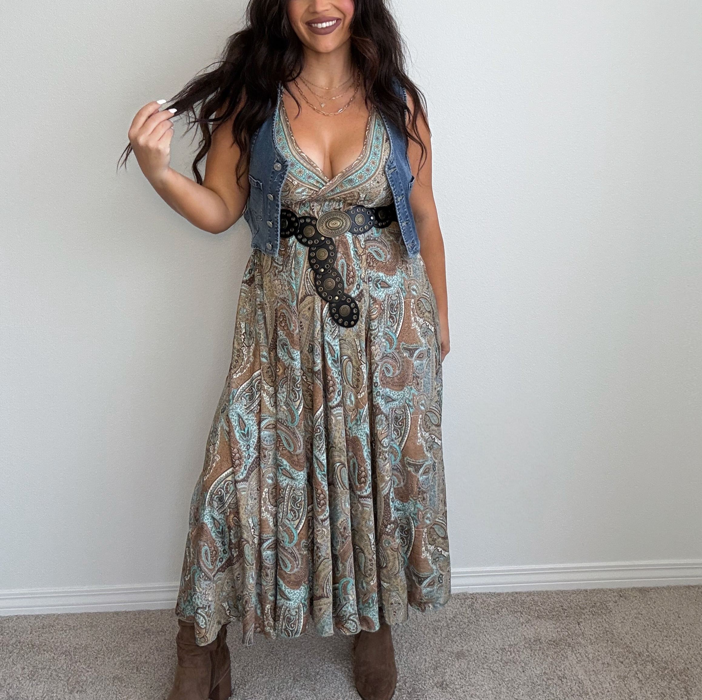 “Fiji” Boho (ONESIZE) Midi Dress