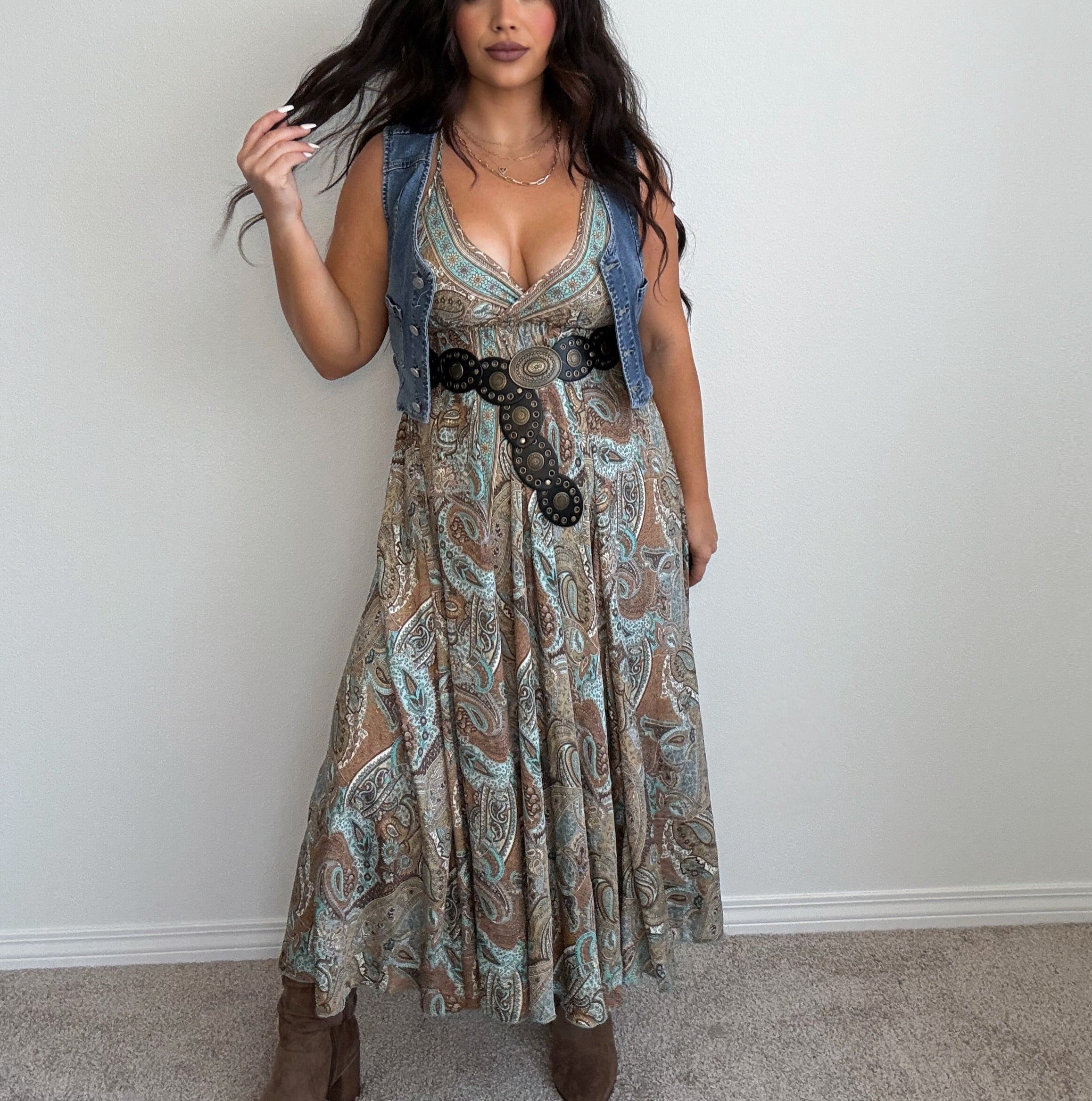 “Fiji” Boho (ONESIZE) Midi Dress