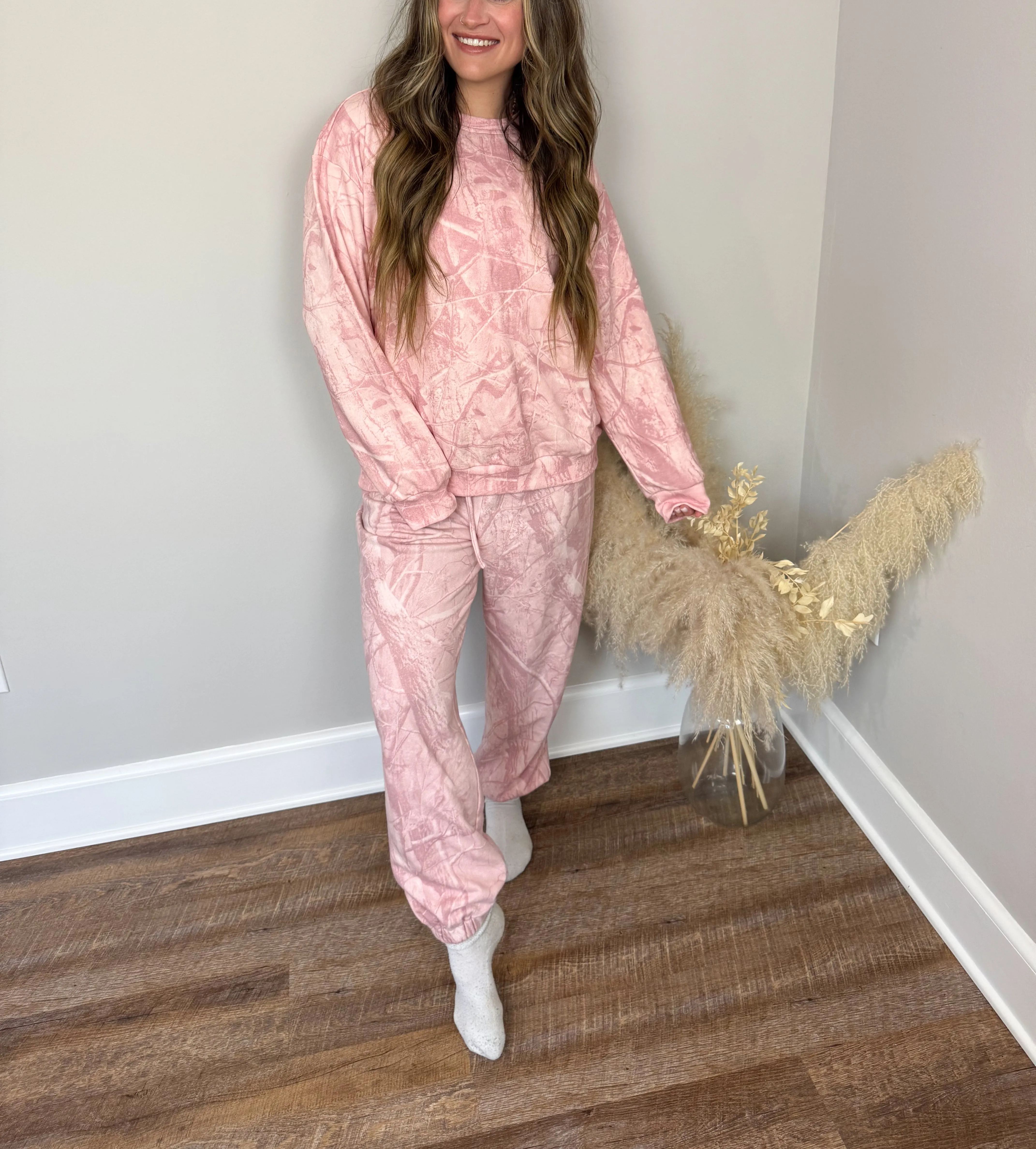 Boston Crew Neck Sweatshirt | Pink